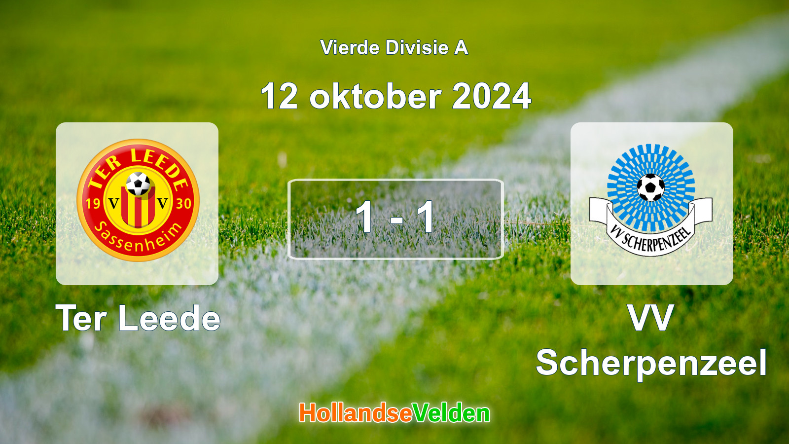 Gespeelde wedstrijd: Ter Leede - VV Scherpenzeel 1 - 1 (12 oktober 2024)