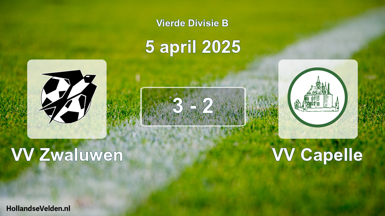 Gespeelde wedstrijd: VV Zwaluwen - VV Capelle 3 - 2 (5 april 2025)