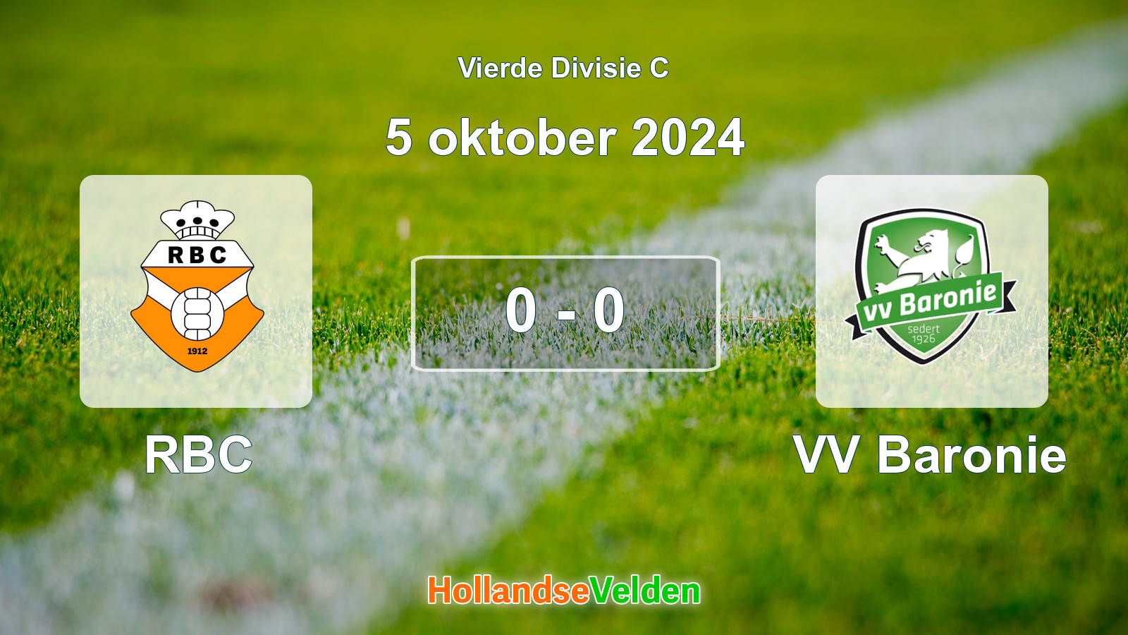 Gespeelde wedstrijd: RBC - VV Baronie 0 - 0 (5 oktober 2024)