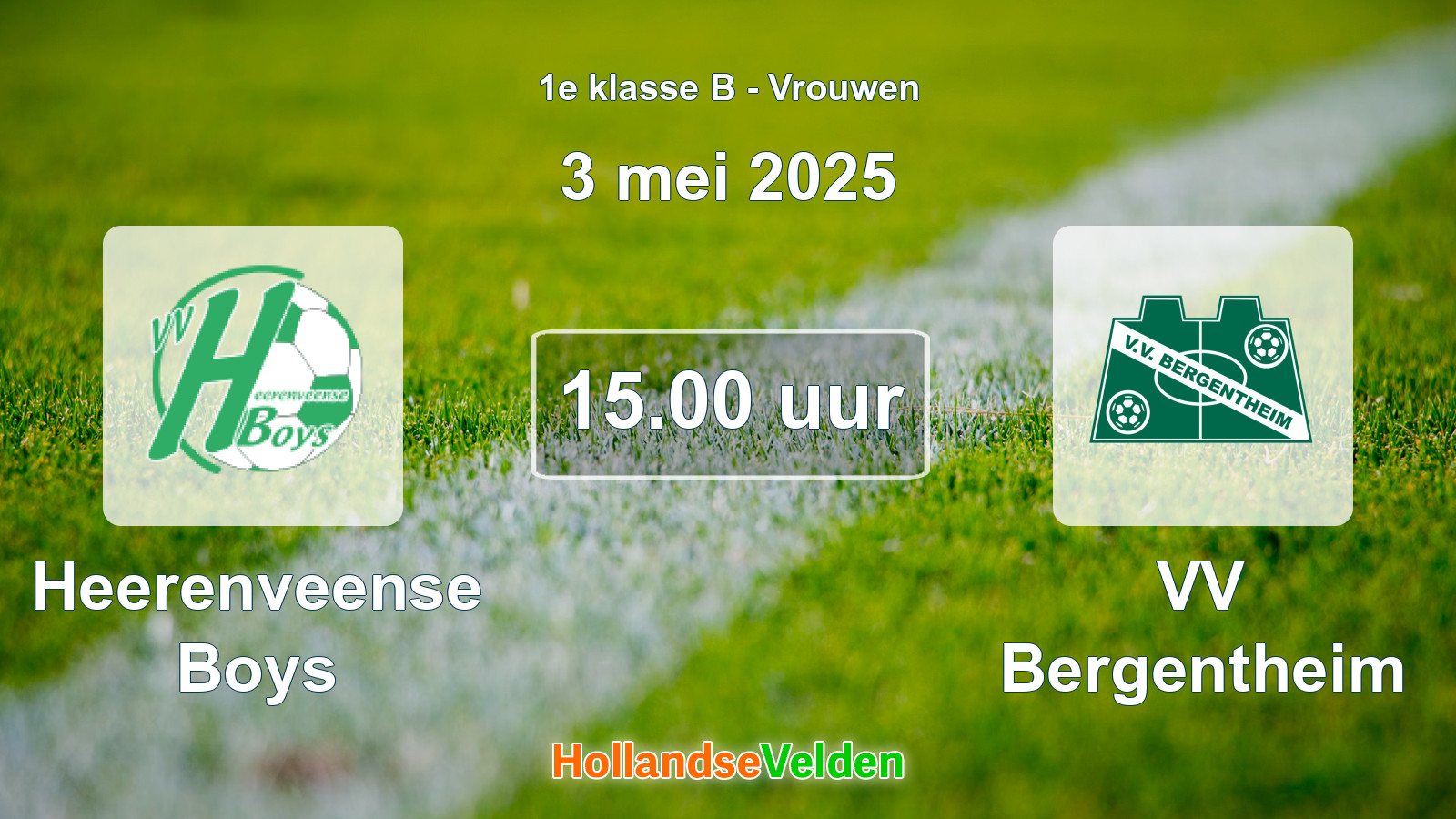 Geplande wedstrijd: Heerenveense Boys - VV Bergentheim (3 mei 2025)