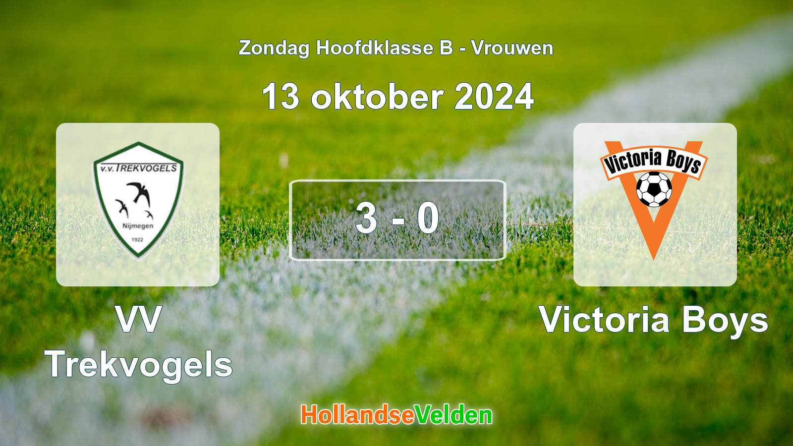 Gespeelde wedstrijd: VV Trekvogels - Victoria Boys 3 - 0 (13 oktober 2024)