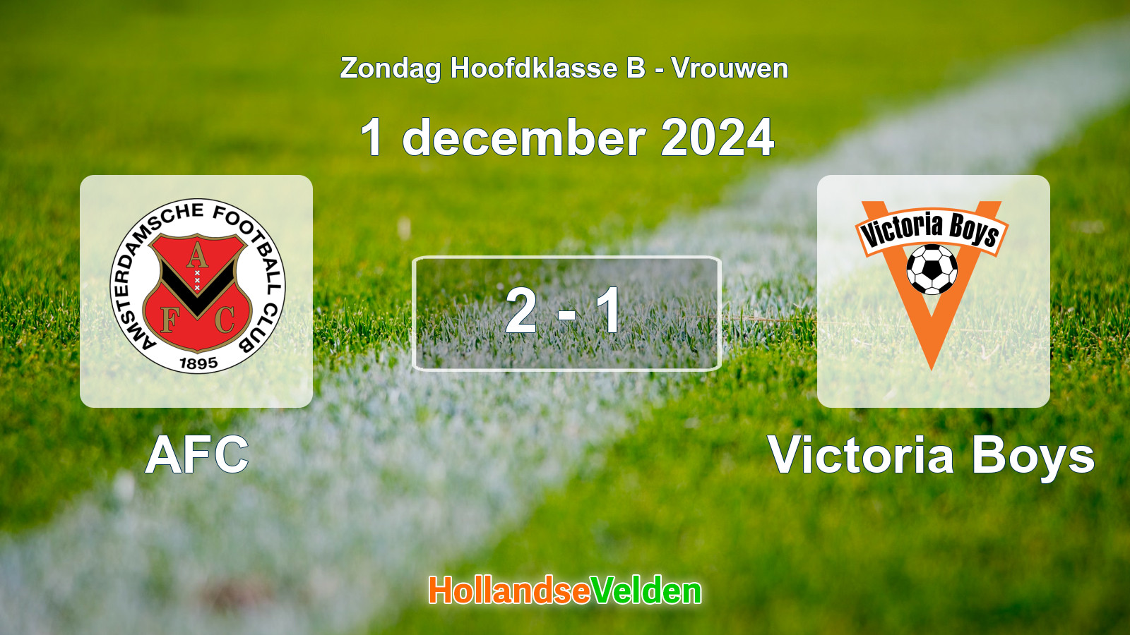 Gespeelde wedstrijd: AFC - Victoria Boys 2 - 1 (1 december 2024)
