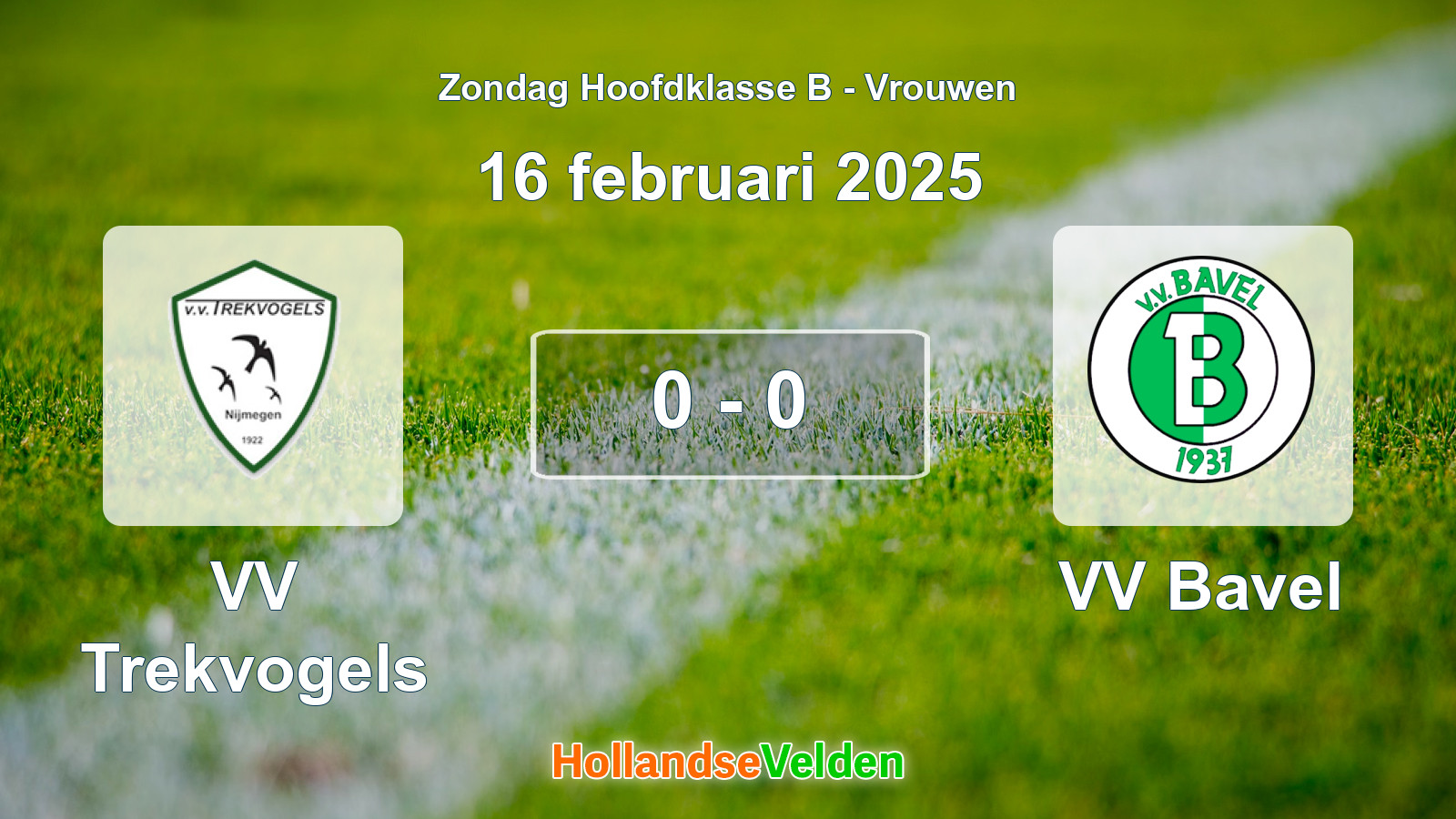 Gespeelde wedstrijd: VV Trekvogels - VV Bavel 0 - 0 (16 februari 2025)