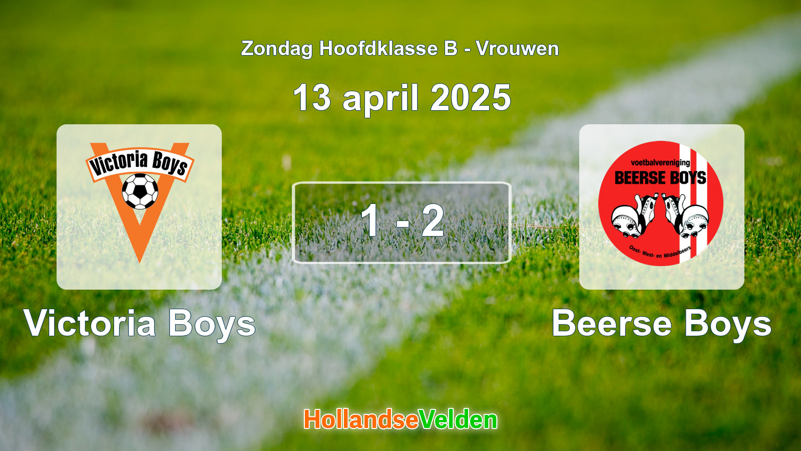 Gespeelde wedstrijd: Victoria Boys - Beerse Boys 1 - 2 (13 april 2025)