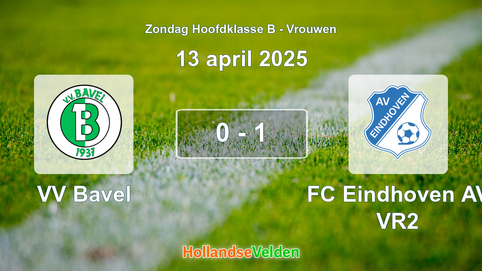Gespeelde wedstrijd: VV Bavel - FC Eindhoven AV VR2 0 - 1 (13 april 2025)