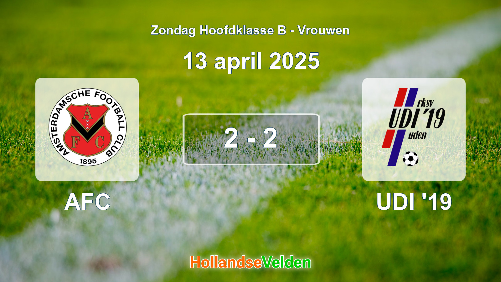 Gespeelde wedstrijd: AFC - UDI '19 2 - 2 (13 april 2025)