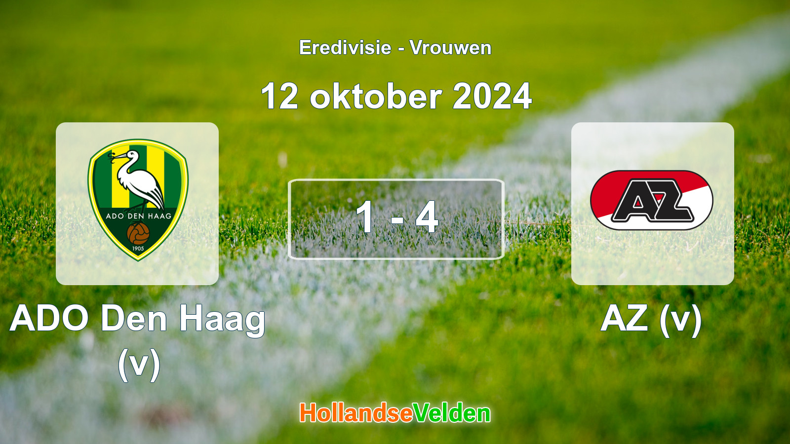 Gespeelde wedstrijd: ADO Den Haag (v) - AZ (v) 1 - 4 (12 oktober 2024)