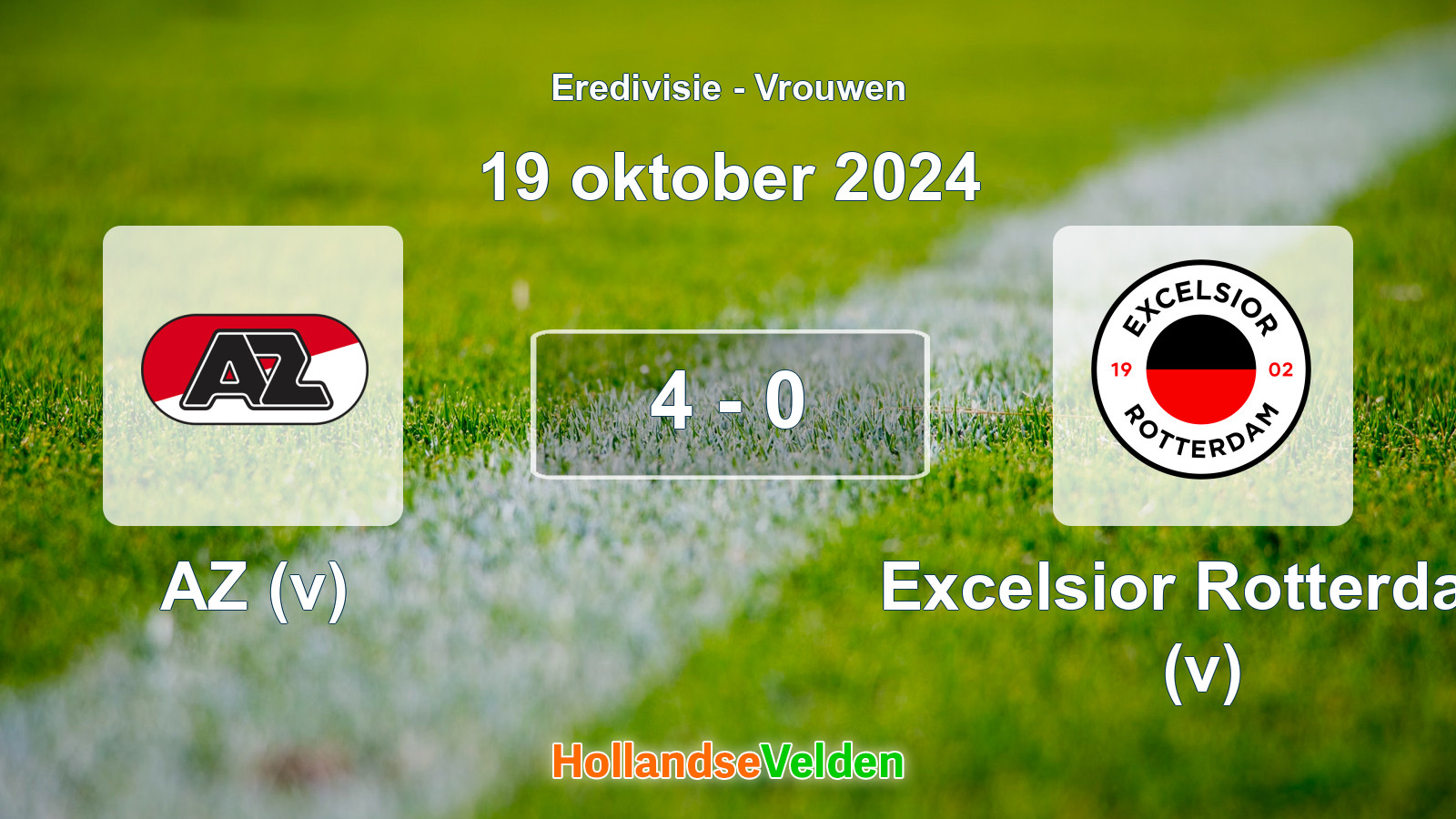 Gespeelde wedstrijd: AZ (v) - Excelsior Rotterdam (v) 4 - 0 (19 oktober 2024)