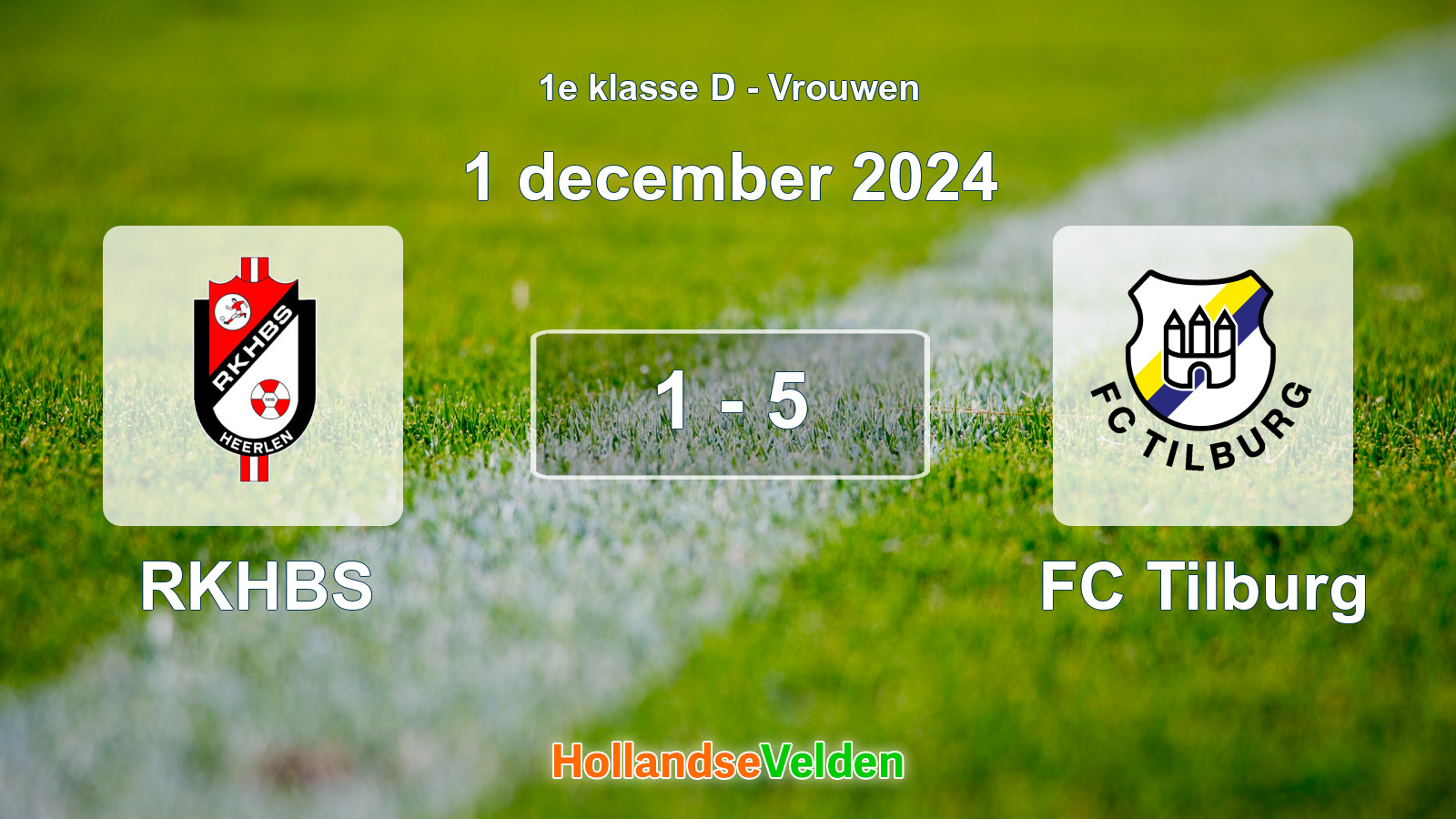 Gespeelde wedstrijd: RKHBS - FC Tilburg 1 - 5 (1 december 2024)