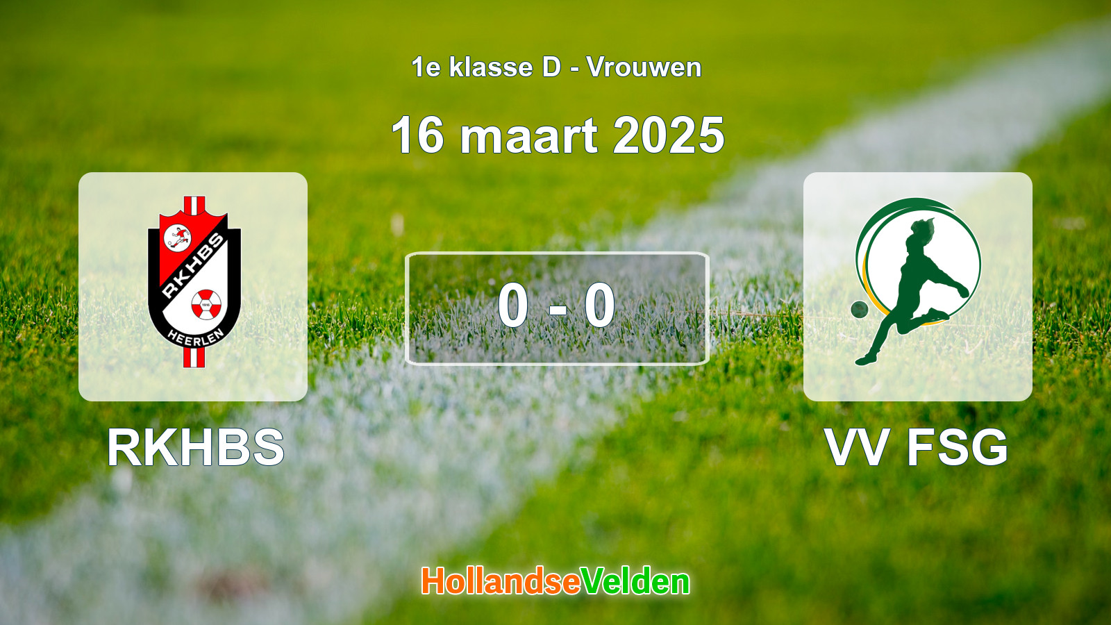 Gespeelde wedstrijd: RKHBS - VV FSG 0 - 0 (16 maart 2025)