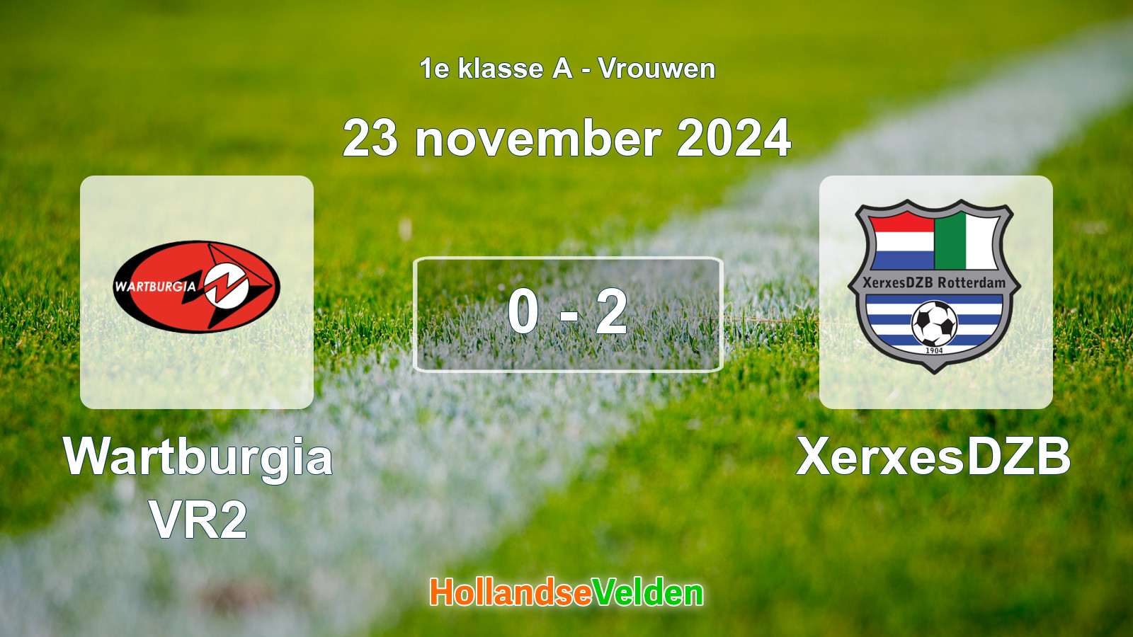 Gespeelde wedstrijd: Wartburgia VR2 - XerxesDZB 0 - 2 (23 november 2024)