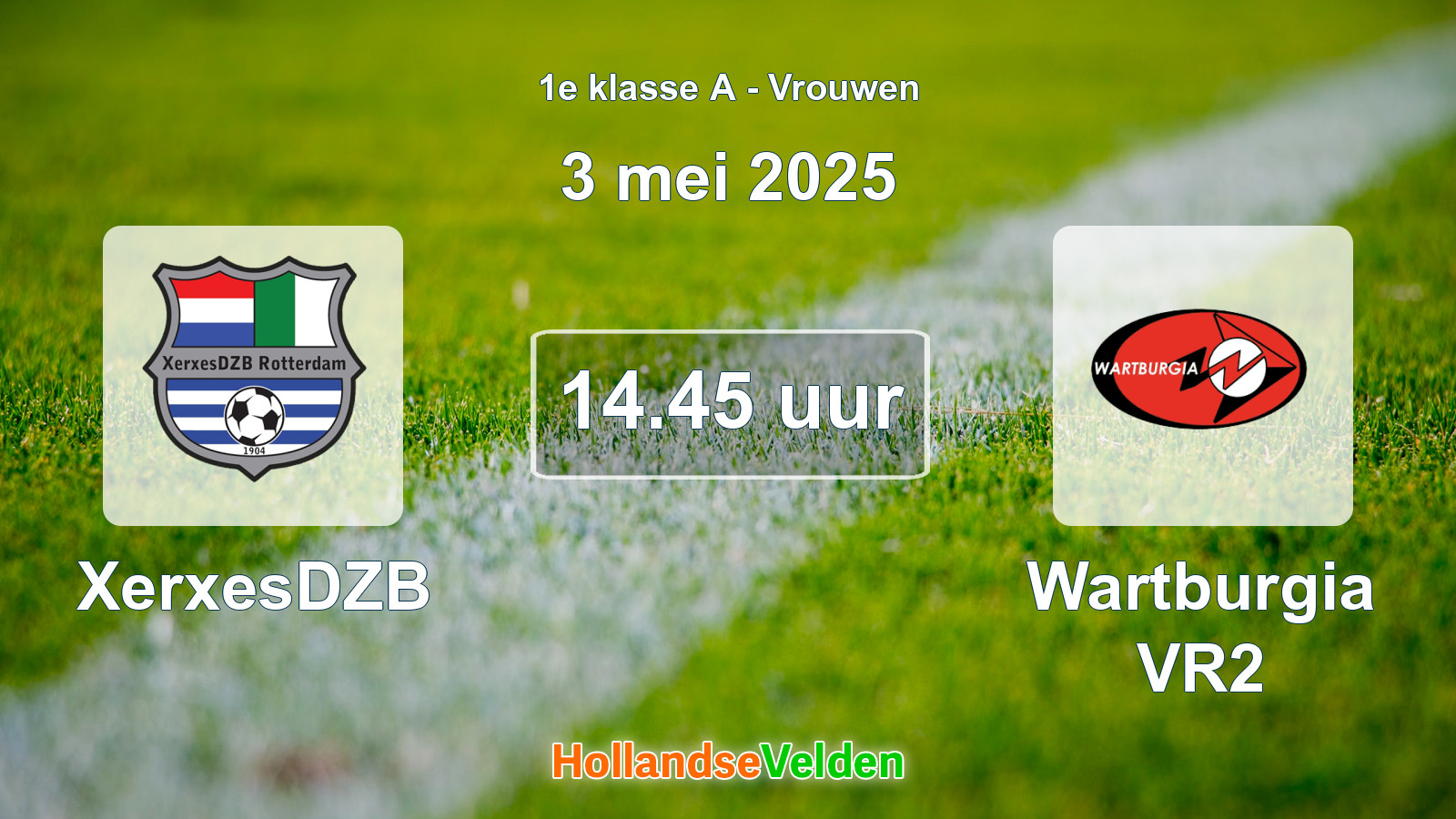 Geplande wedstrijd: XerxesDZB - Wartburgia VR2 (3 mei 2025)