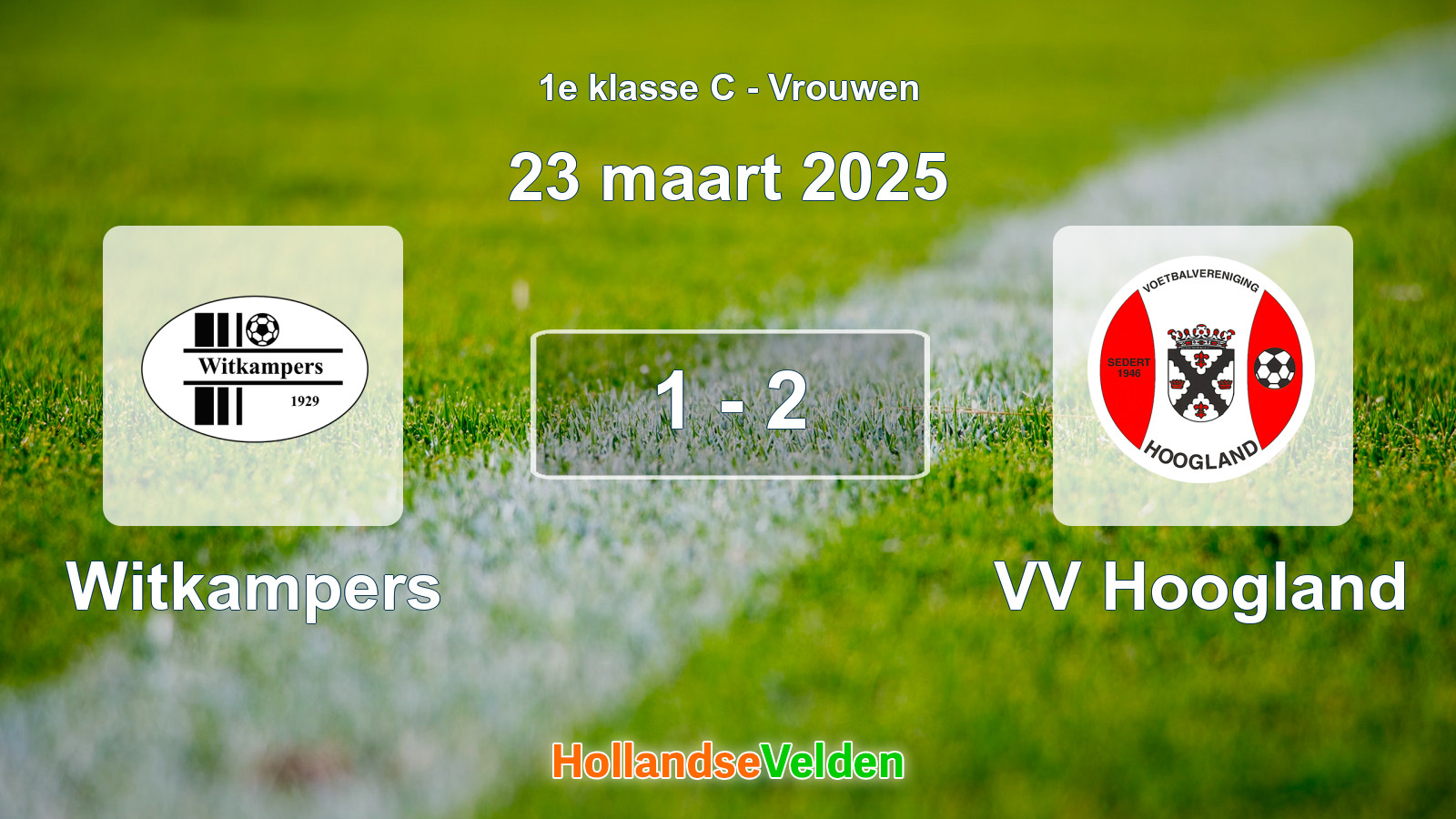Gespeelde wedstrijd: Witkampers - VV Hoogland 1 - 2 (23 maart 2025)