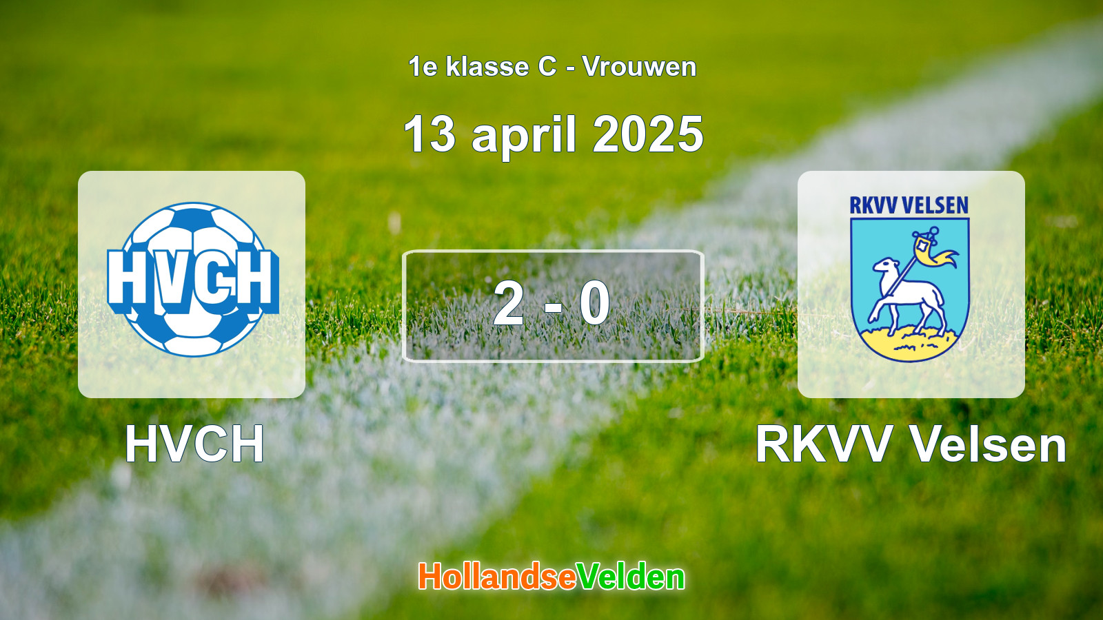 Gespeelde wedstrijd: HVCH - RKVV Velsen 2 - 0 (13 april 2025)