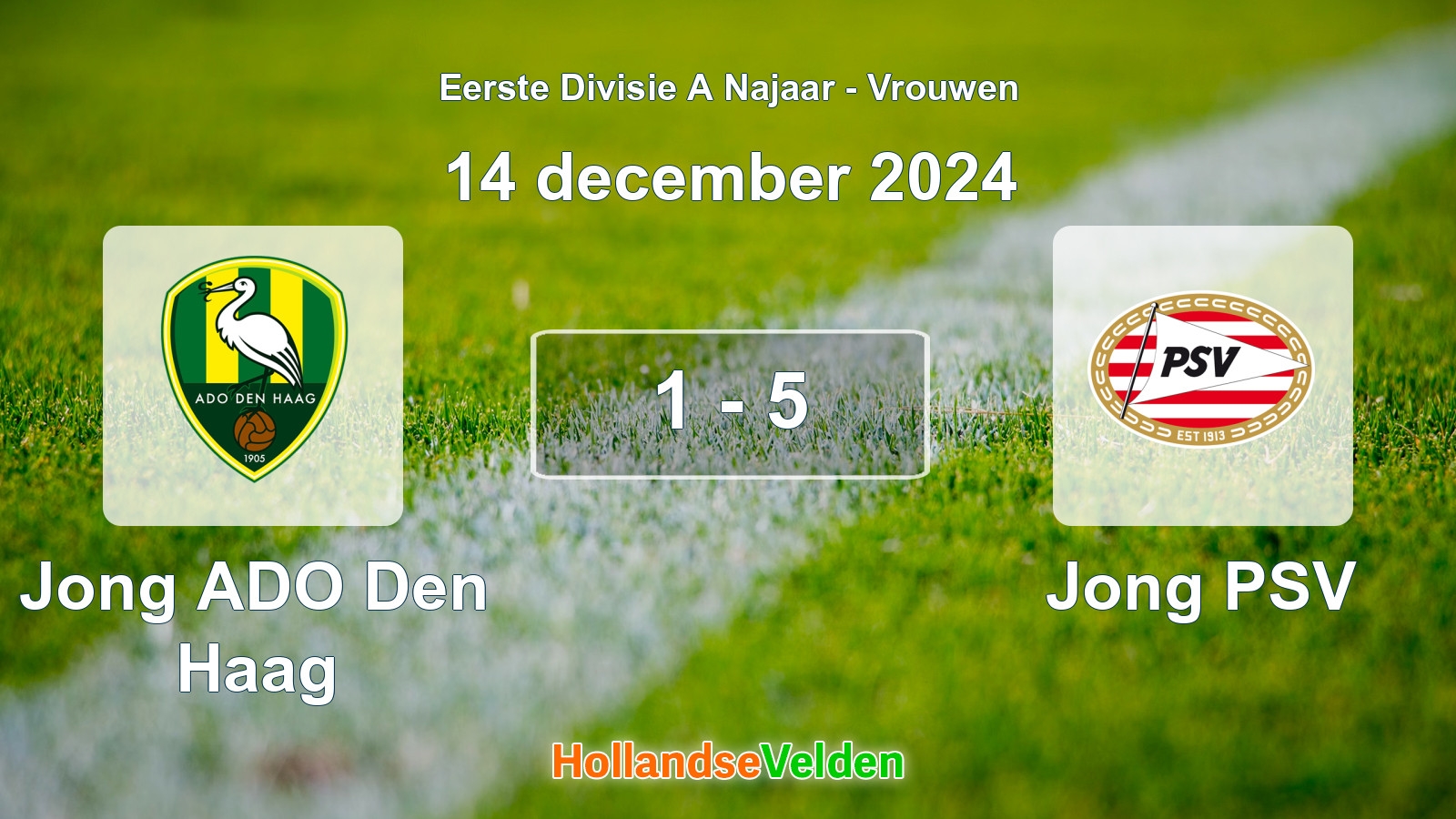 Gespeelde wedstrijd: Jong ADO Den Haag - Jong PSV 1 - 5 (14 december 2024)