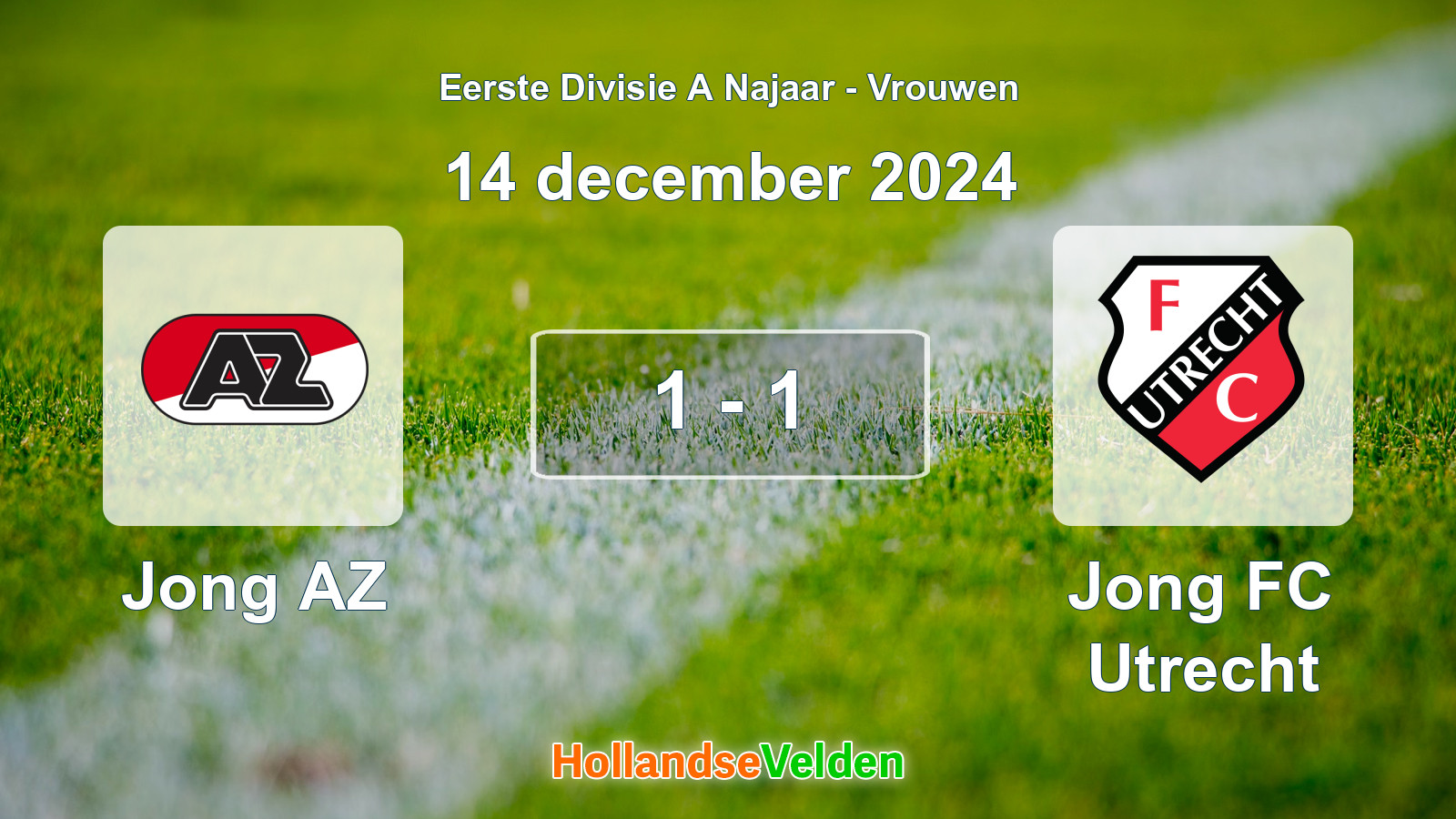 Gespeelde wedstrijd: Jong AZ - Jong FC Utrecht 1 - 1 (14 december 2024)
