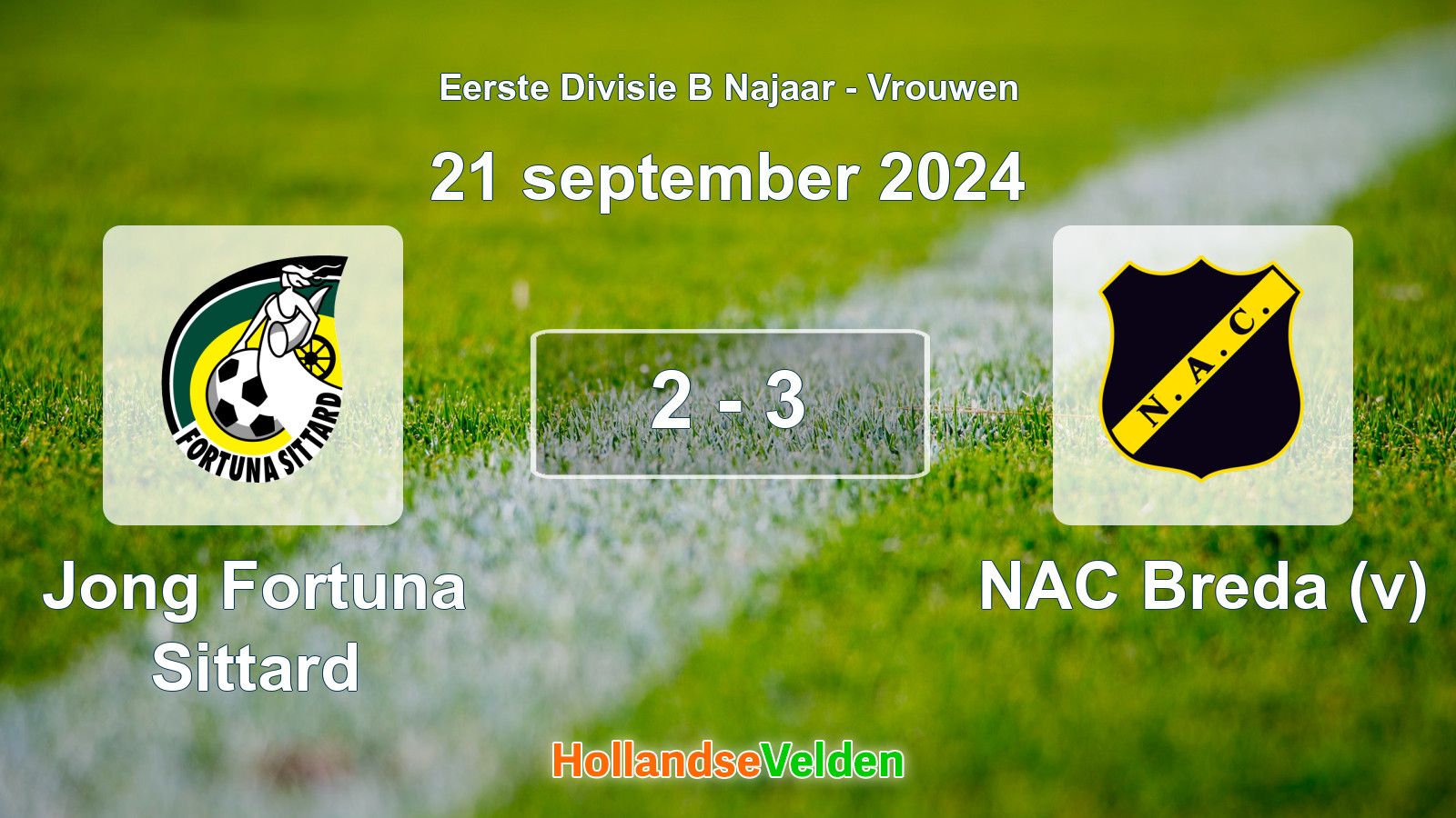 Gespeelde wedstrijd: Jong Fortuna Sittard - NAC Breda (v) 2 - 3 (21 september 2024)