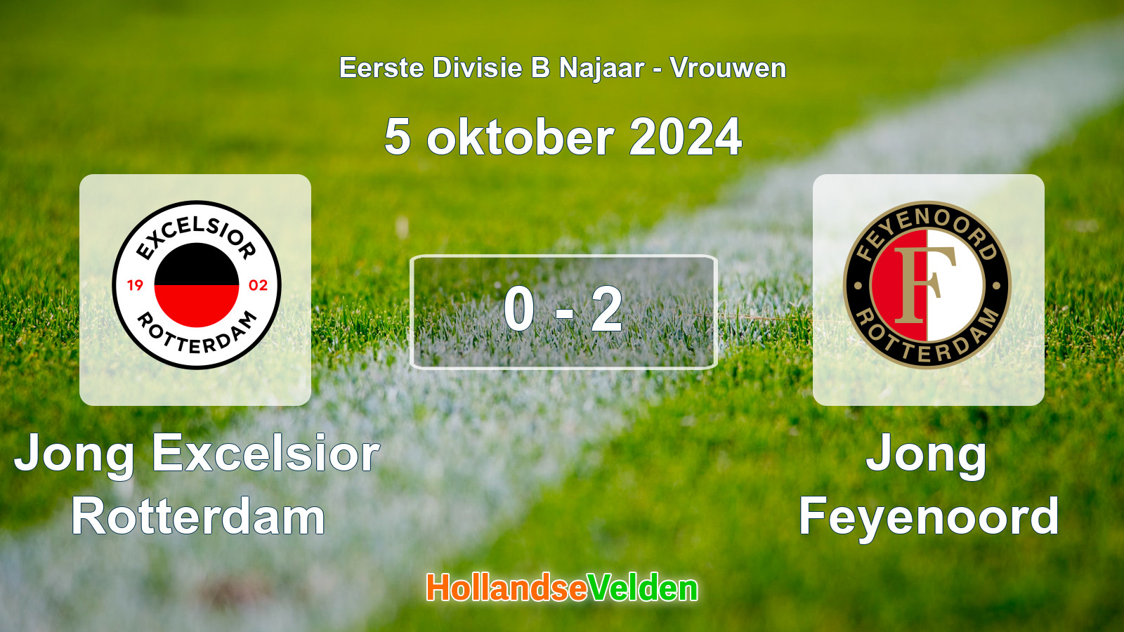 Gespeelde wedstrijd: Jong Excelsior Rotterdam - Jong Feyenoord 0 - 2 (5 oktober 2024)