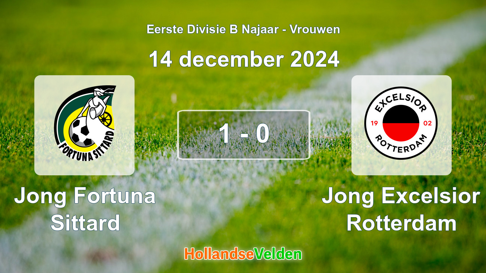 Gespeelde wedstrijd: Jong Fortuna Sittard - Jong Excelsior Rotterdam 1 - 0 (14 december 2024)