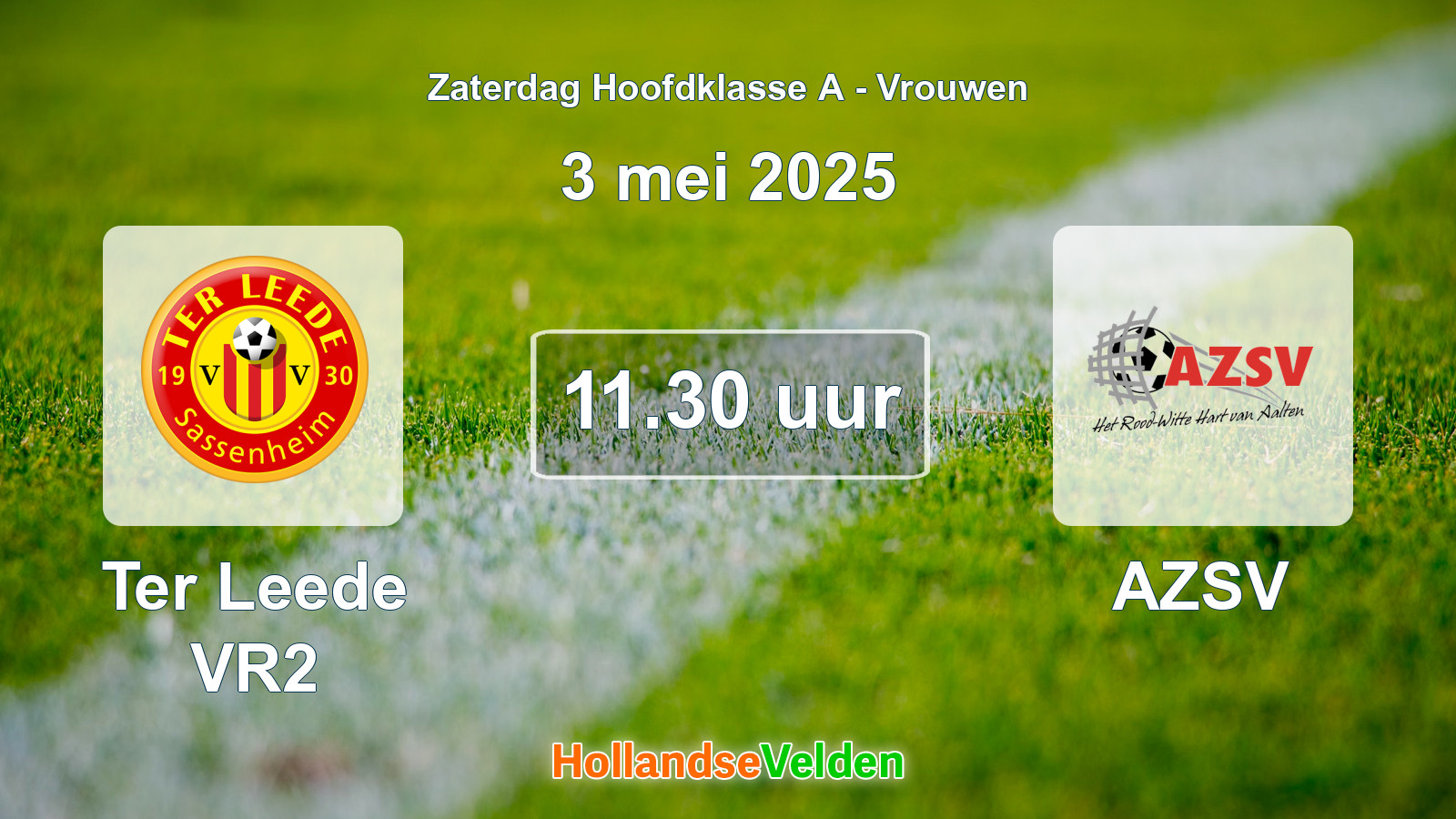 Geplande wedstrijd: Ter Leede VR2 - AZSV (3 mei 2025)