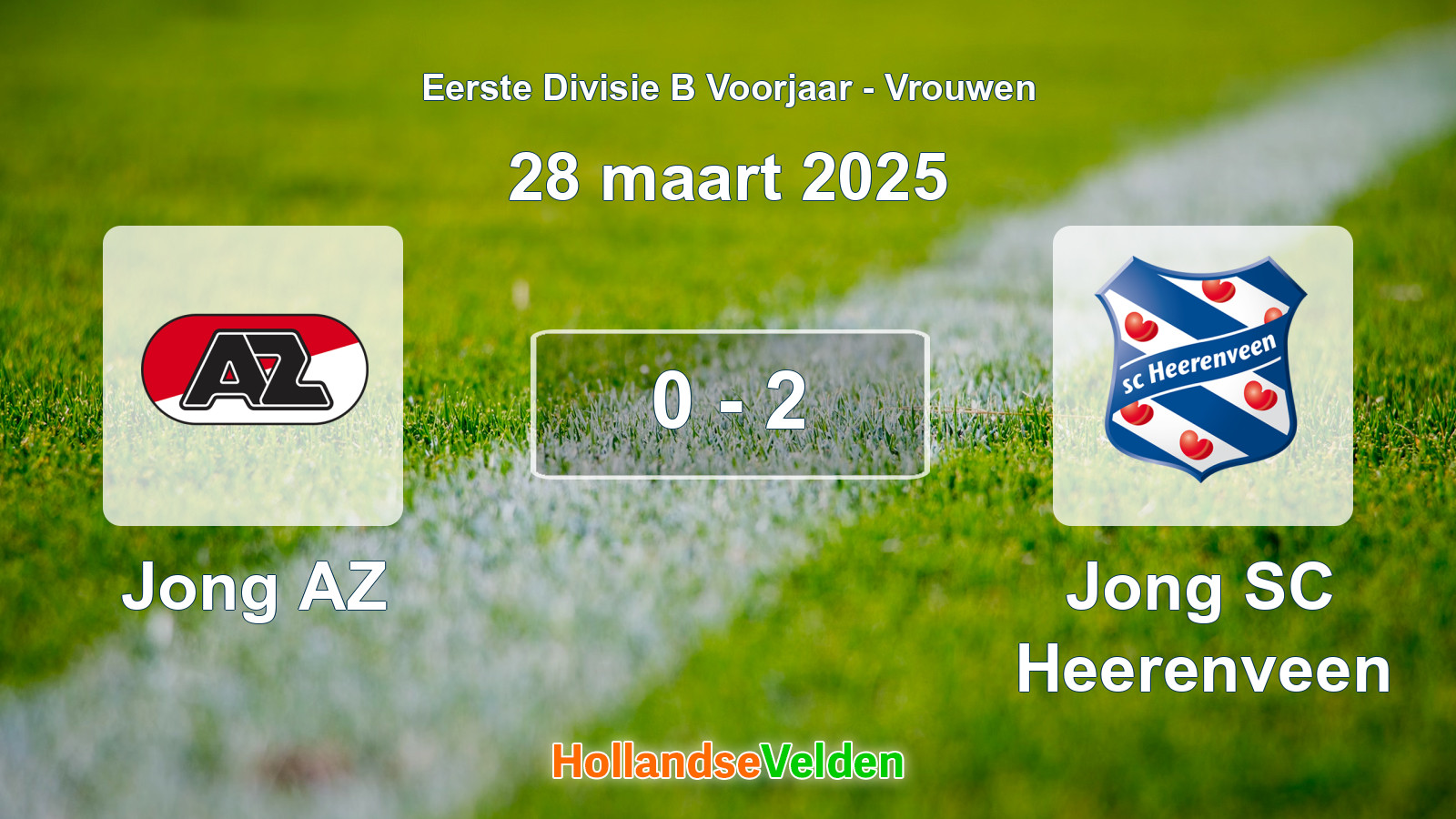 Gespeelde wedstrijd: Jong AZ - Jong SC Heerenveen 0 - 2 (28 maart 2025)
