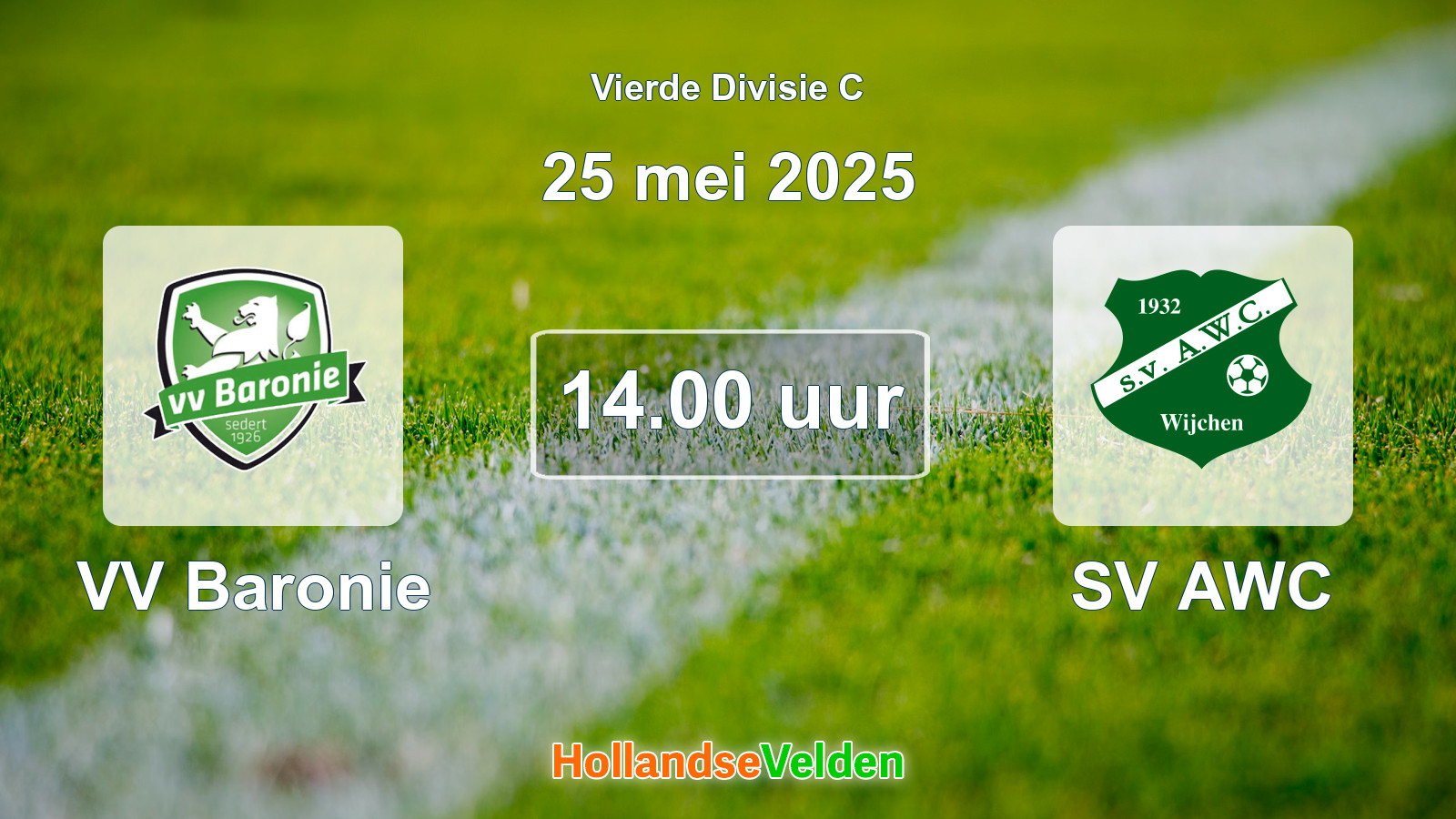Geplande wedstrijd: VV Baronie - SV AWC (25 mei 2025)