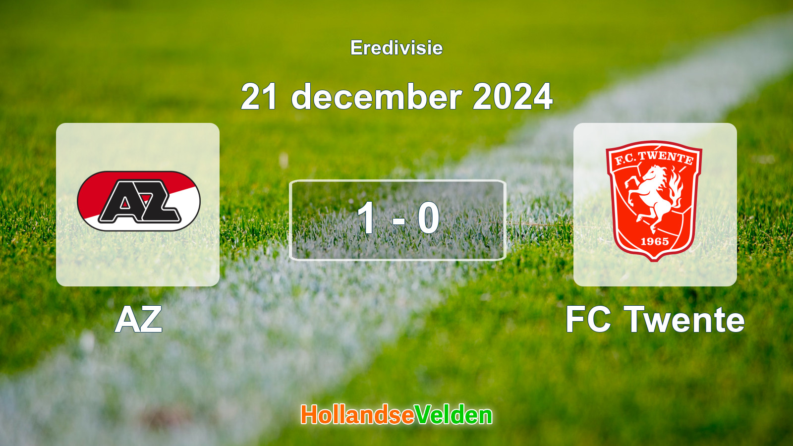 Gespeelde wedstrijd: AZ - FC Twente 1 - 0 (21 december 2024)