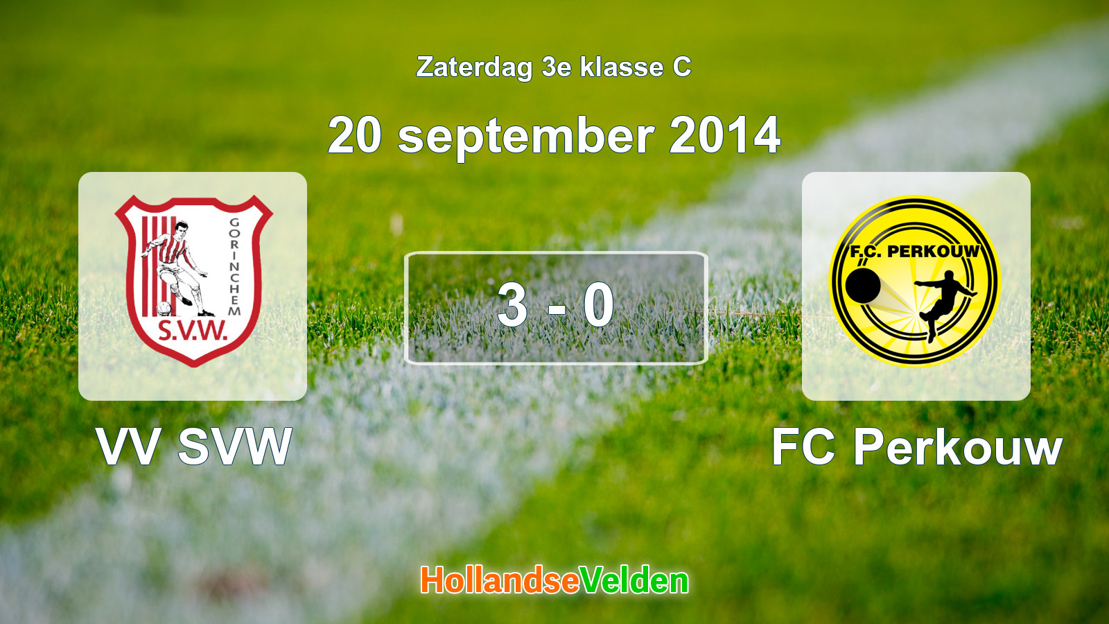 Gespeelde wedstrijd: VV SVW - FC Perkouw 3 - 0 (20 september 2014)