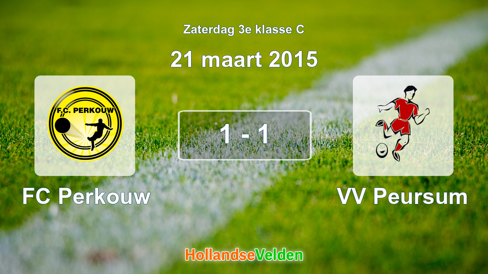 Gespeelde wedstrijd: FC Perkouw - VV Peursum 1 - 1 (21 maart 2015)