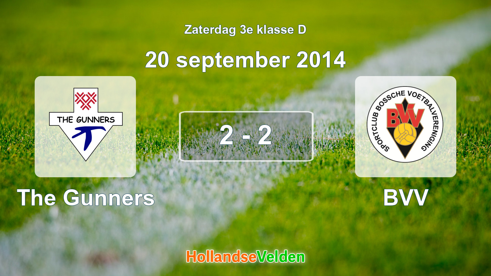 Gespeelde wedstrijd: The Gunners - BVV 2 - 2 (20 september 2014)