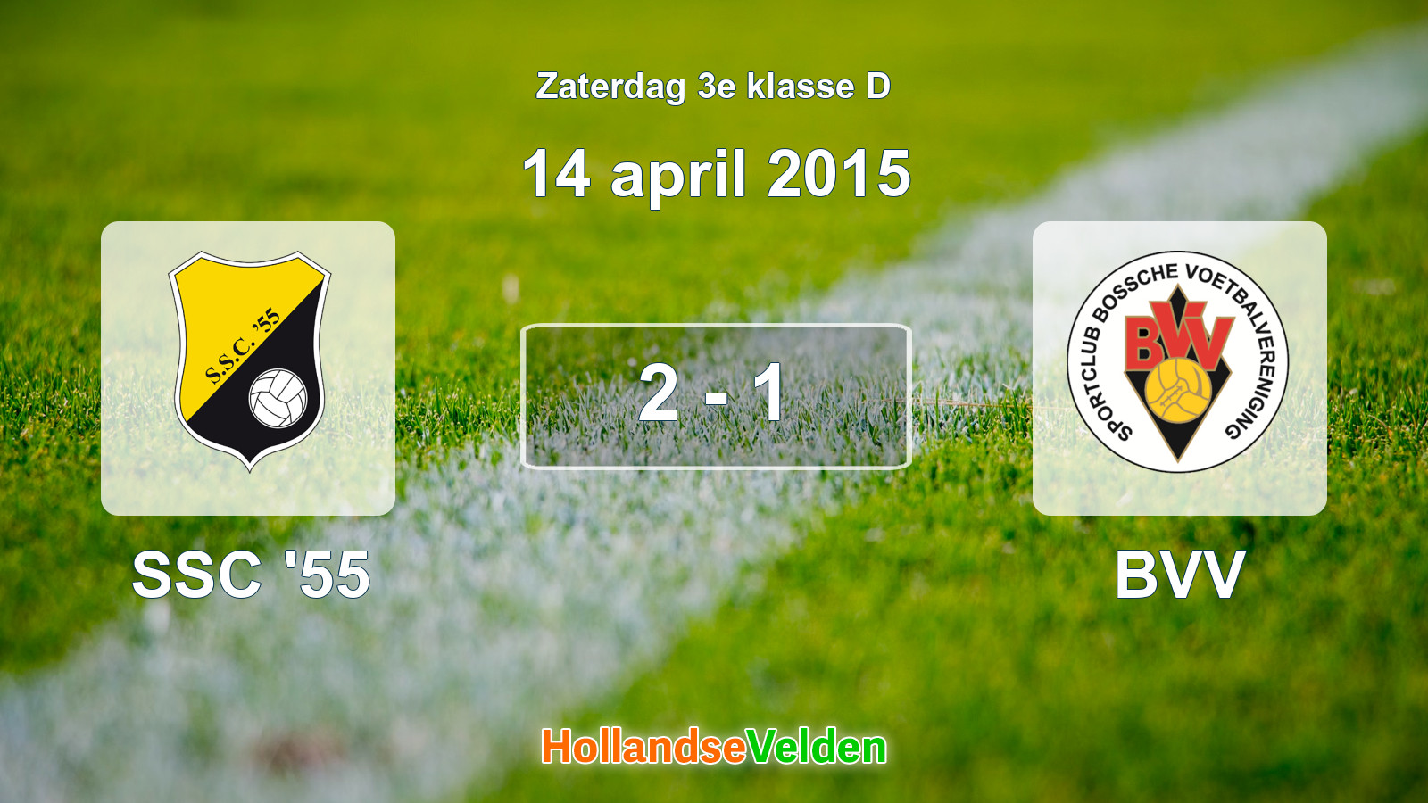 Gespeelde wedstrijd: SSC '55 - BVV 2 - 1 (14 april 2015)