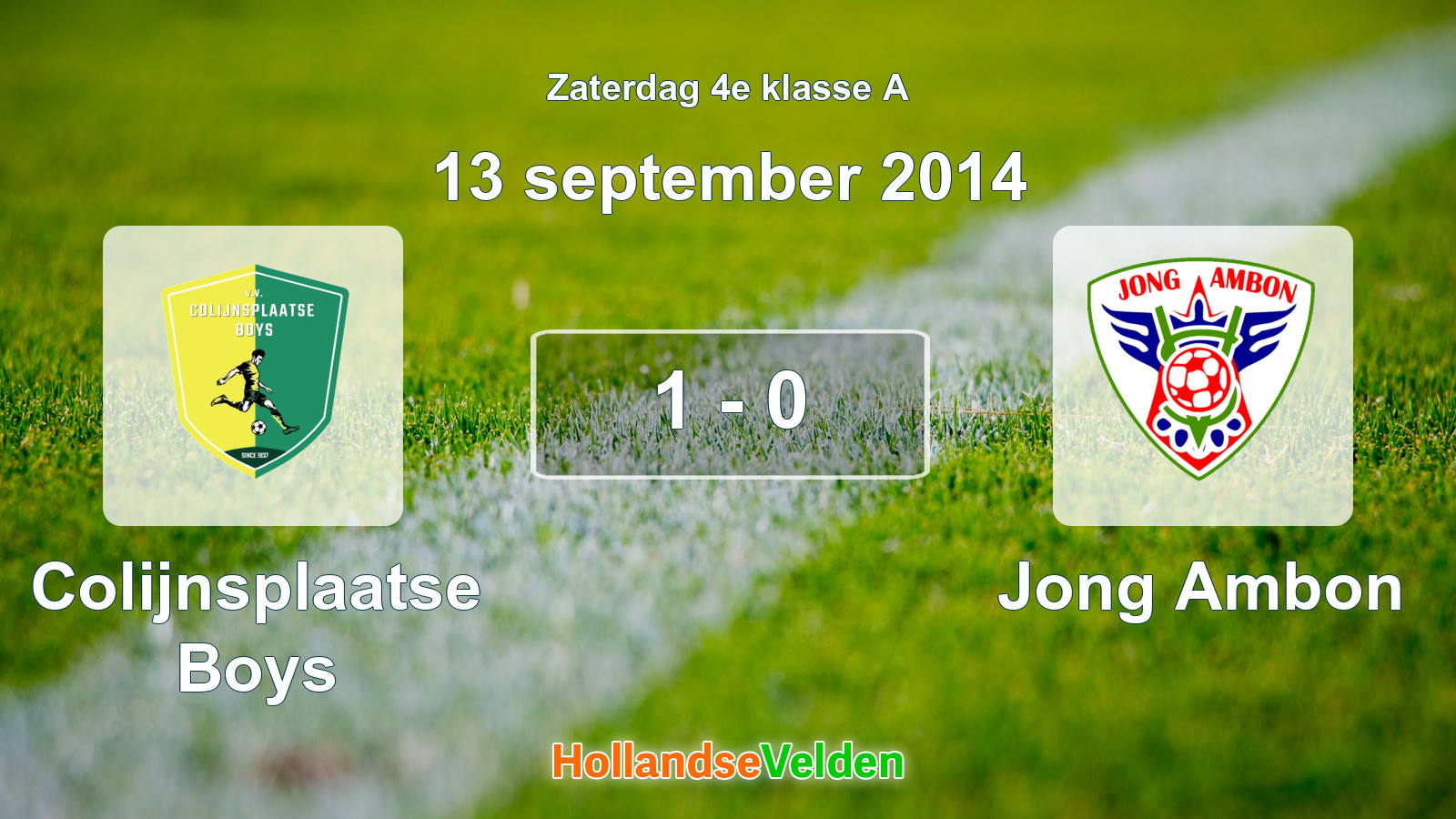 Gespeelde wedstrijd: Colijnsplaatse Boys - Jong Ambon 1 - 0 (13 september 2014)