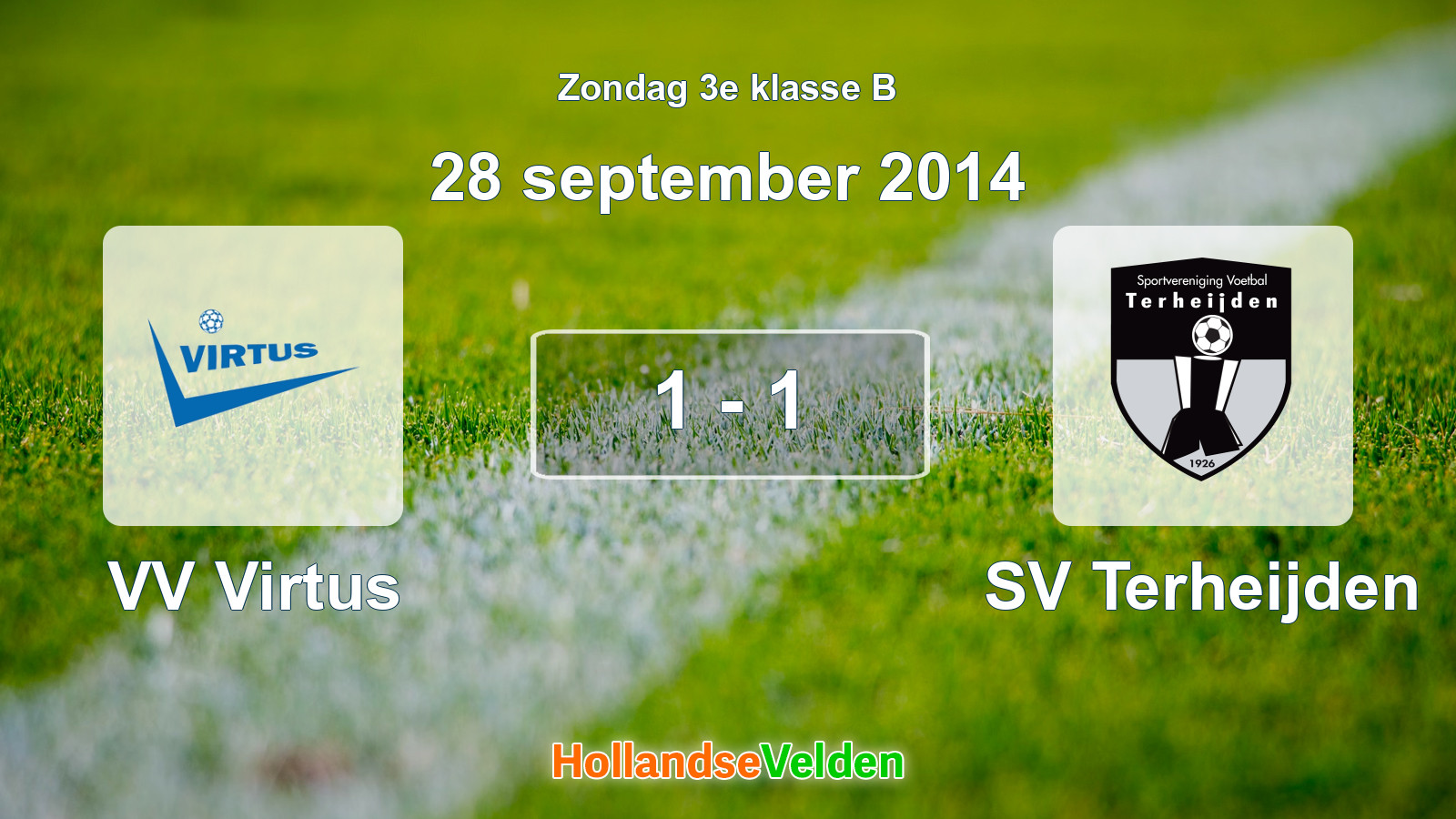 Gespeelde wedstrijd: VV Virtus - SV Terheijden 1 - 1 (28 september 2014)