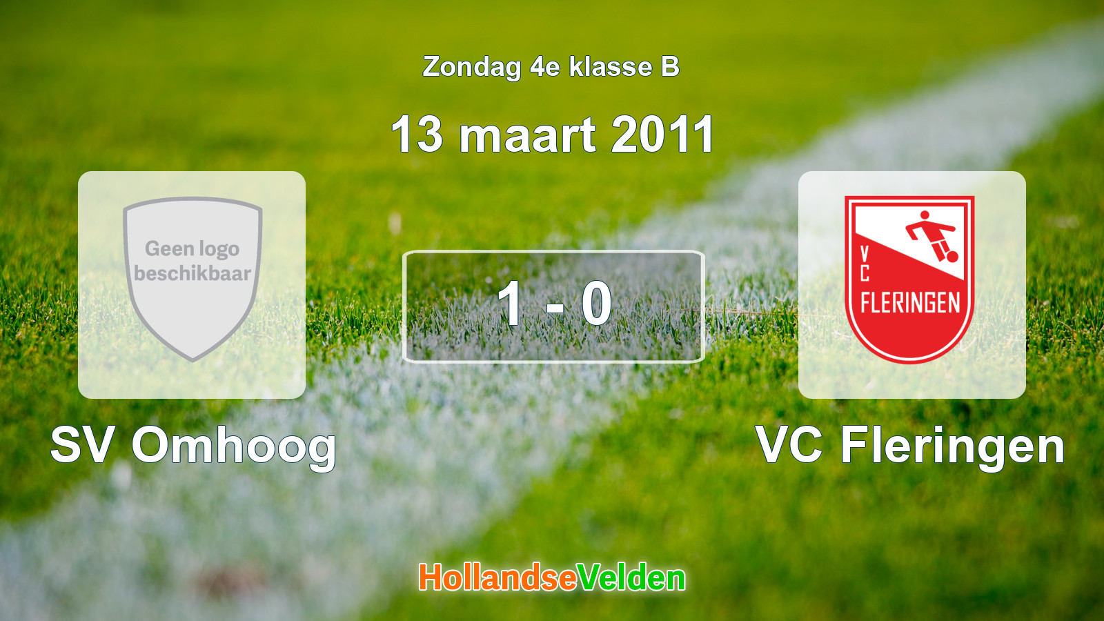 Gespeelde wedstrijd: SV Omhoog - VC Fleringen 1 - 0 (13 maart 2011)