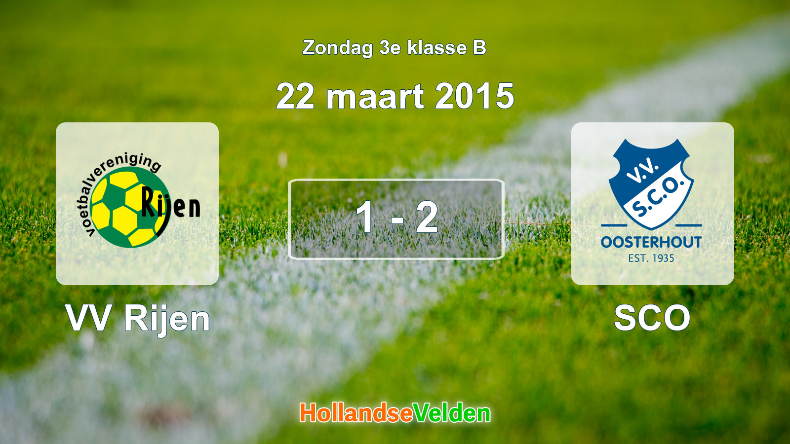 Gespeelde wedstrijd: VV Rijen - SCO 1 - 2 (22 maart 2015)