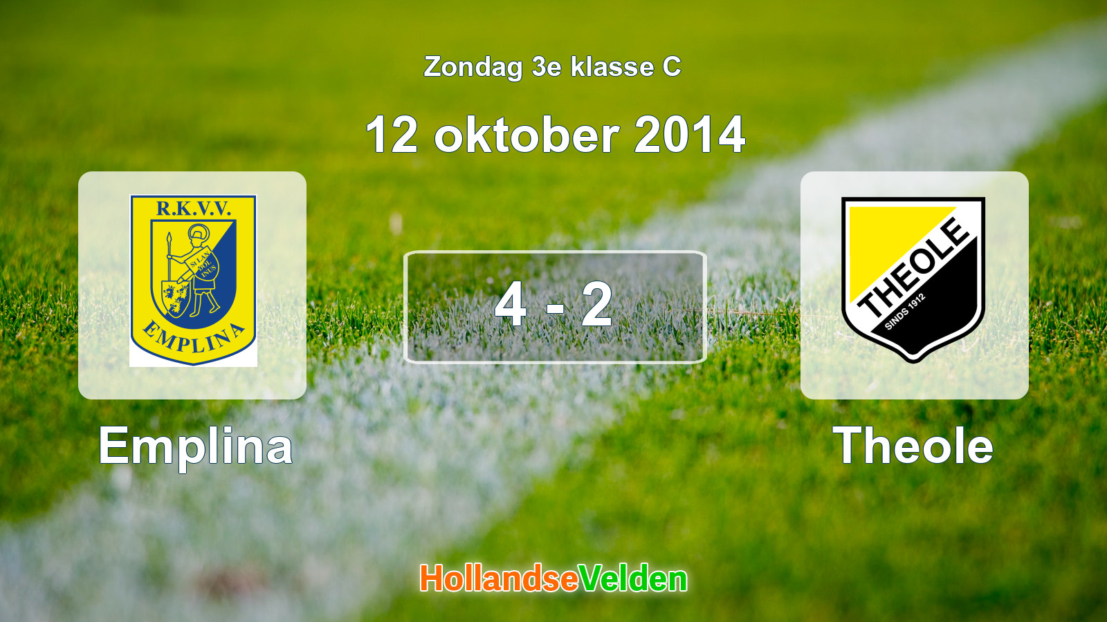 Gespeelde wedstrijd: Emplina - Theole 4 - 2 (12 oktober 2014)
