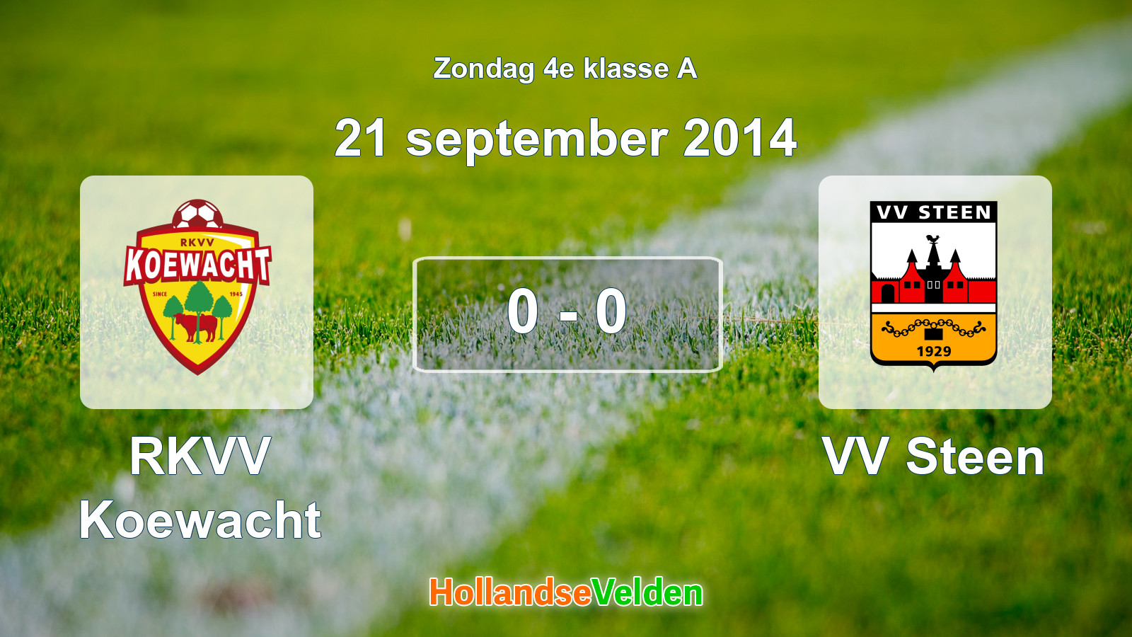 Gespeelde wedstrijd: RKVV Koewacht - VV Steen 0 - 0 (21 september 2014)