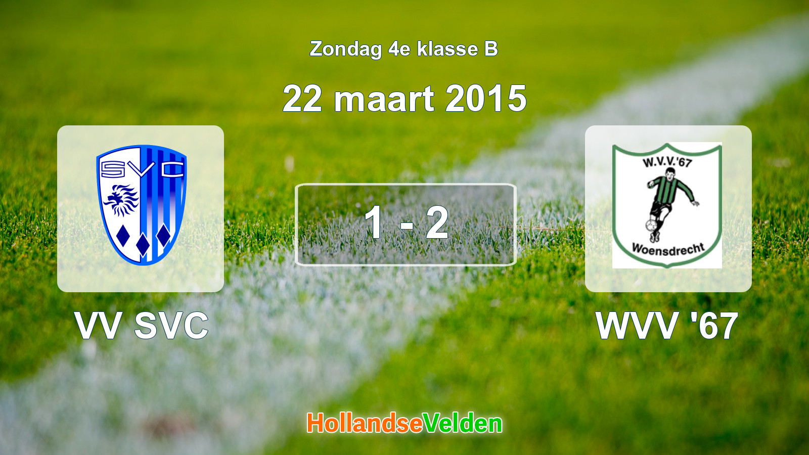 Gespeelde wedstrijd: VV SVC - WVV '67 1 - 2 (22 maart 2015)