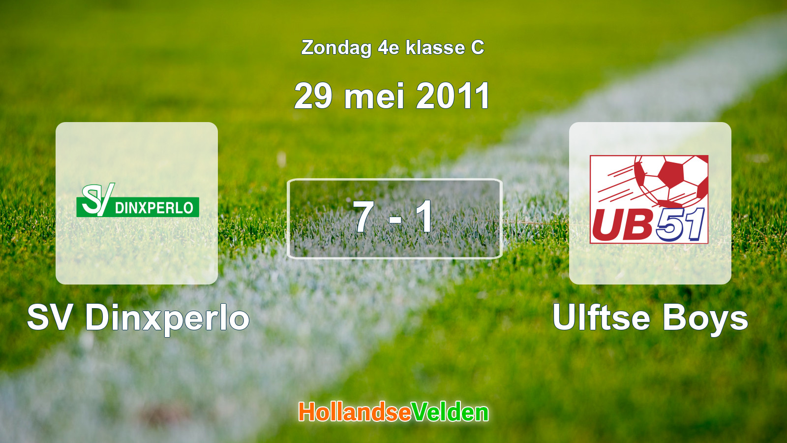 Gespeelde wedstrijd: SV Dinxperlo - Ulftse Boys 7 - 1 (29 mei 2011)