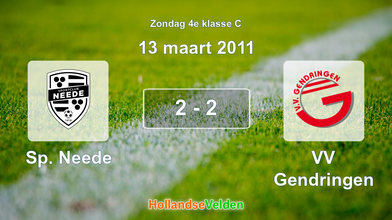 Gespeelde wedstrijd: Sp. Neede - VV Gendringen 2 - 2 (13 maart 2011)