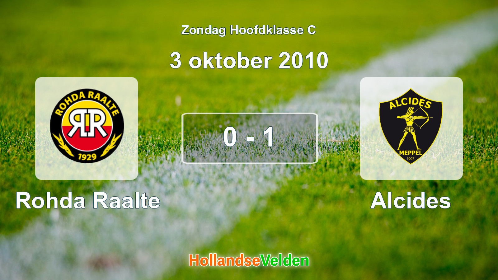 Gespeelde wedstrijd: Rohda Raalte - Alcides 0 - 1 (3 oktober 2010)