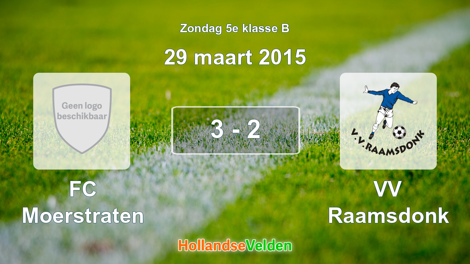 Gespeelde wedstrijd: FC Moerstraten - VV Raamsdonk 3 - 2 (29 maart 2015)