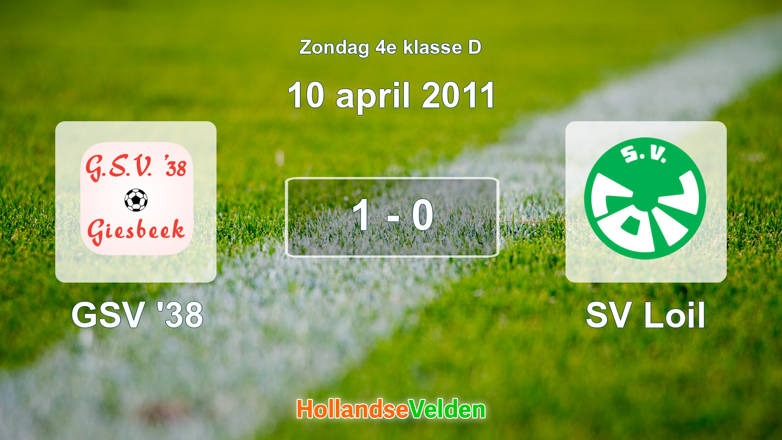 Gespeelde wedstrijd: GSV '38 - SV Loil 1 - 0 (10 april 2011)