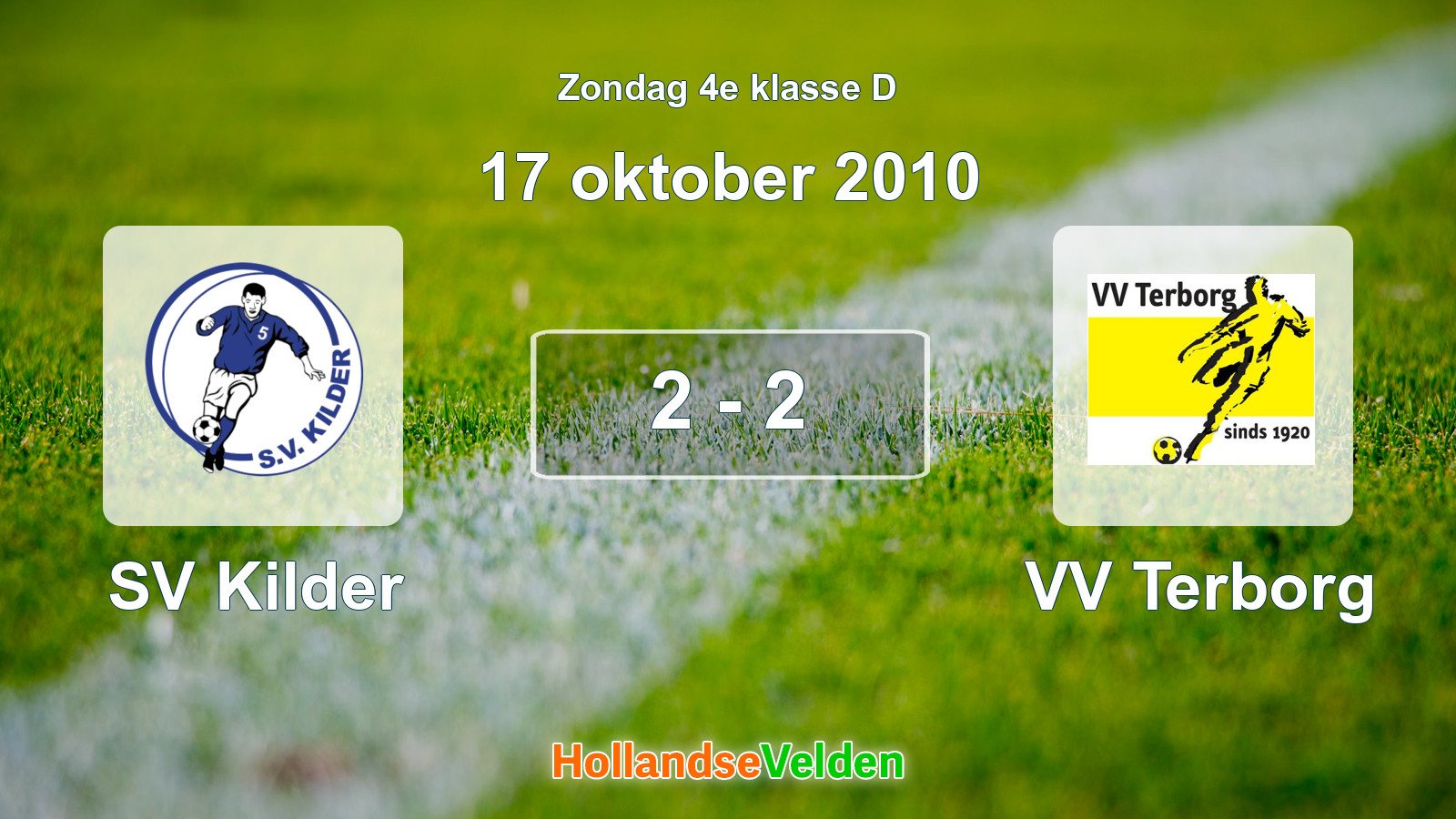 Gespeelde wedstrijd: SV Kilder - VV Terborg 2 - 2 (17 oktober 2010)