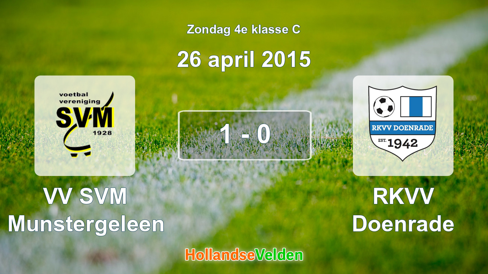 Gespeelde wedstrijd: VV SVM Munstergeleen - RKVV Doenrade 1 - 0 (26 april 2015)