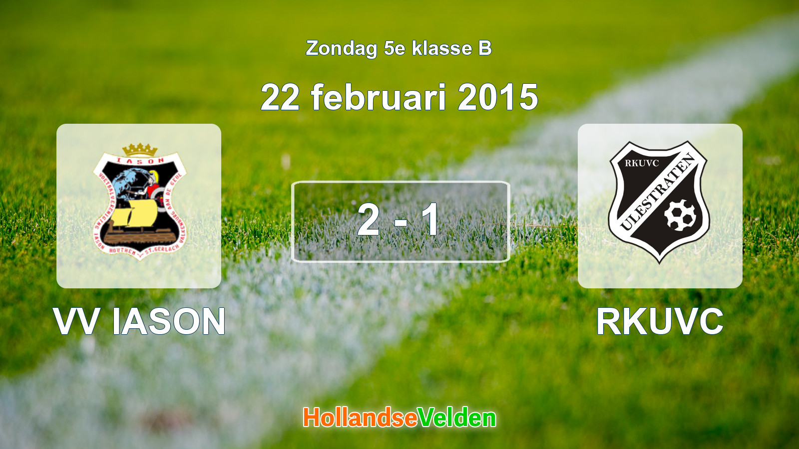 Gespeelde wedstrijd: VV IASON - RKUVC 2 - 1 (22 februari 2015)