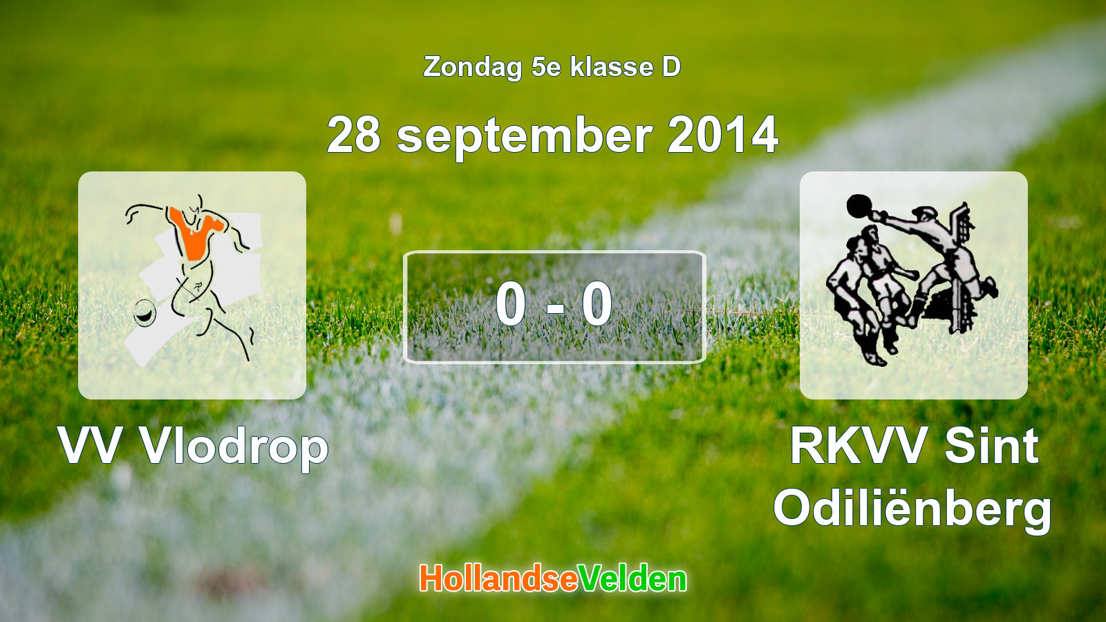 Gespeelde wedstrijd: VV Vlodrop - RKVV Sint Odiliënberg 0 - 0 (28 september 2014)