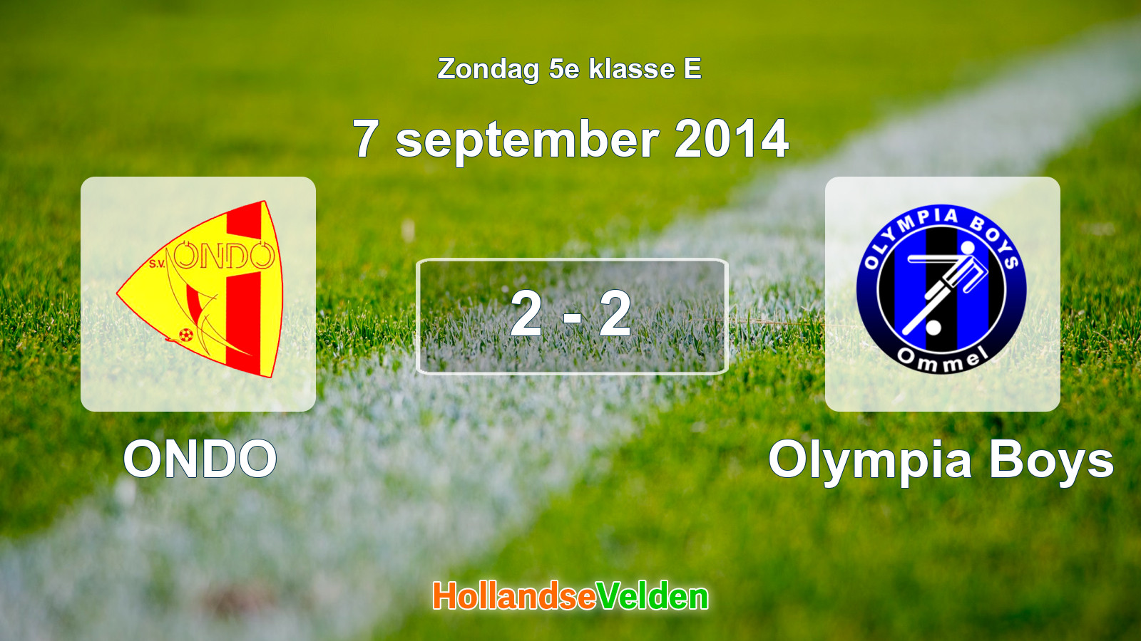 Gespeelde wedstrijd: ONDO - Olympia Boys 2 - 2 (7 september 2014)