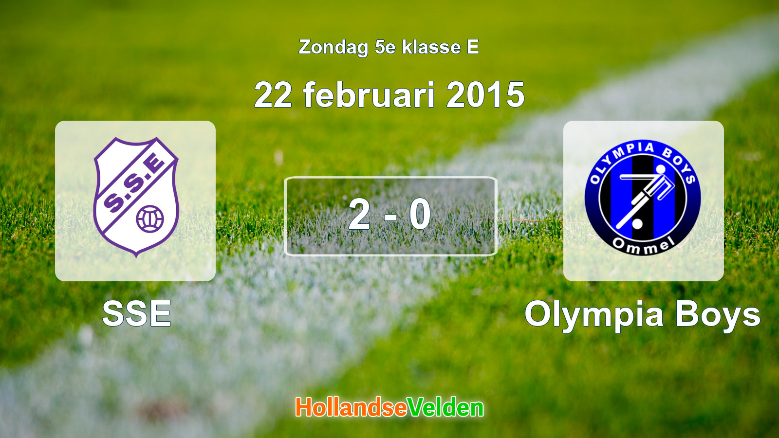 Gespeelde wedstrijd: SSE - Olympia Boys 2 - 0 (22 februari 2015)