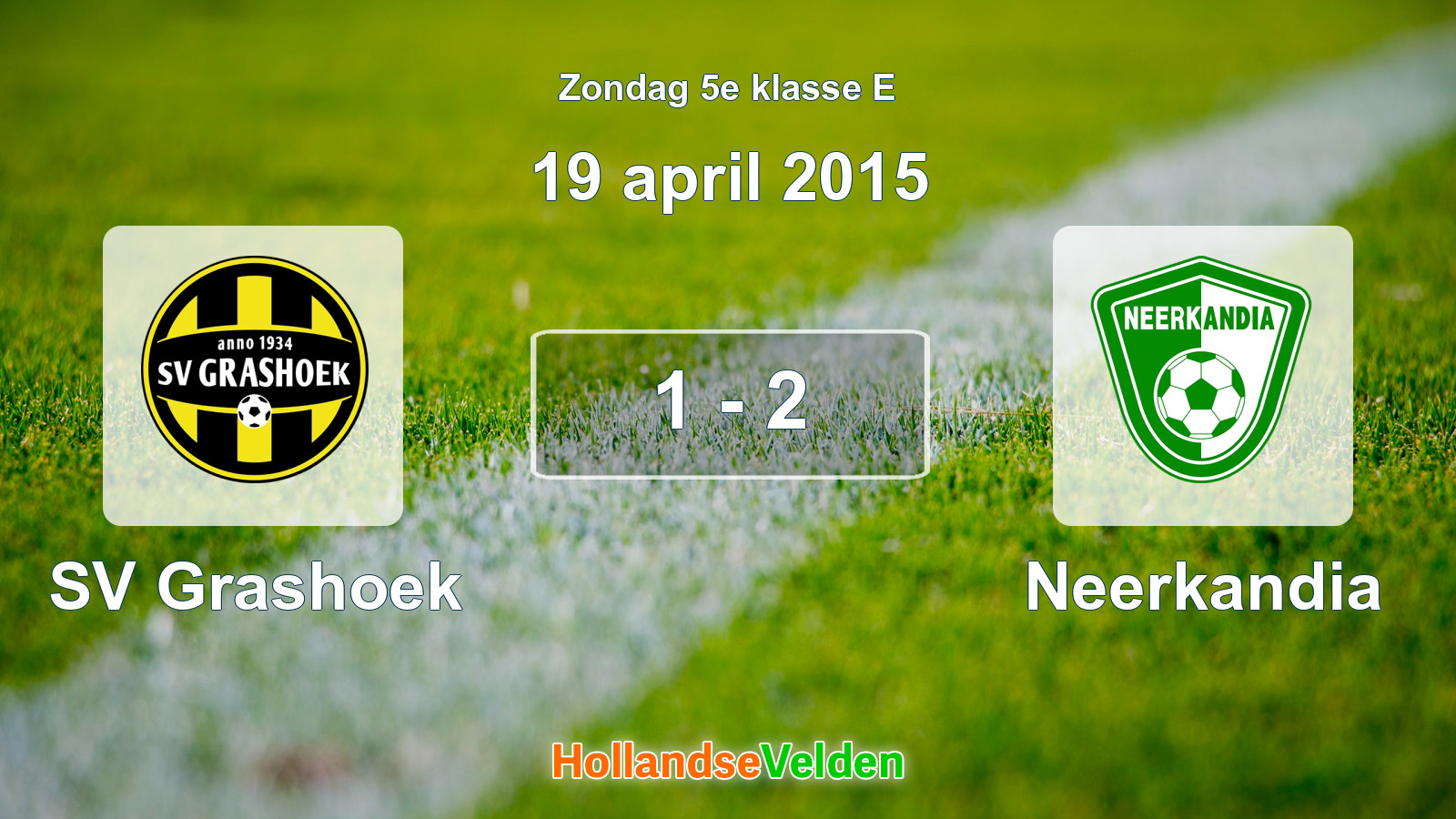 Gespeelde wedstrijd: SV Grashoek - Neerkandia 1 - 2 (19 april 2015)